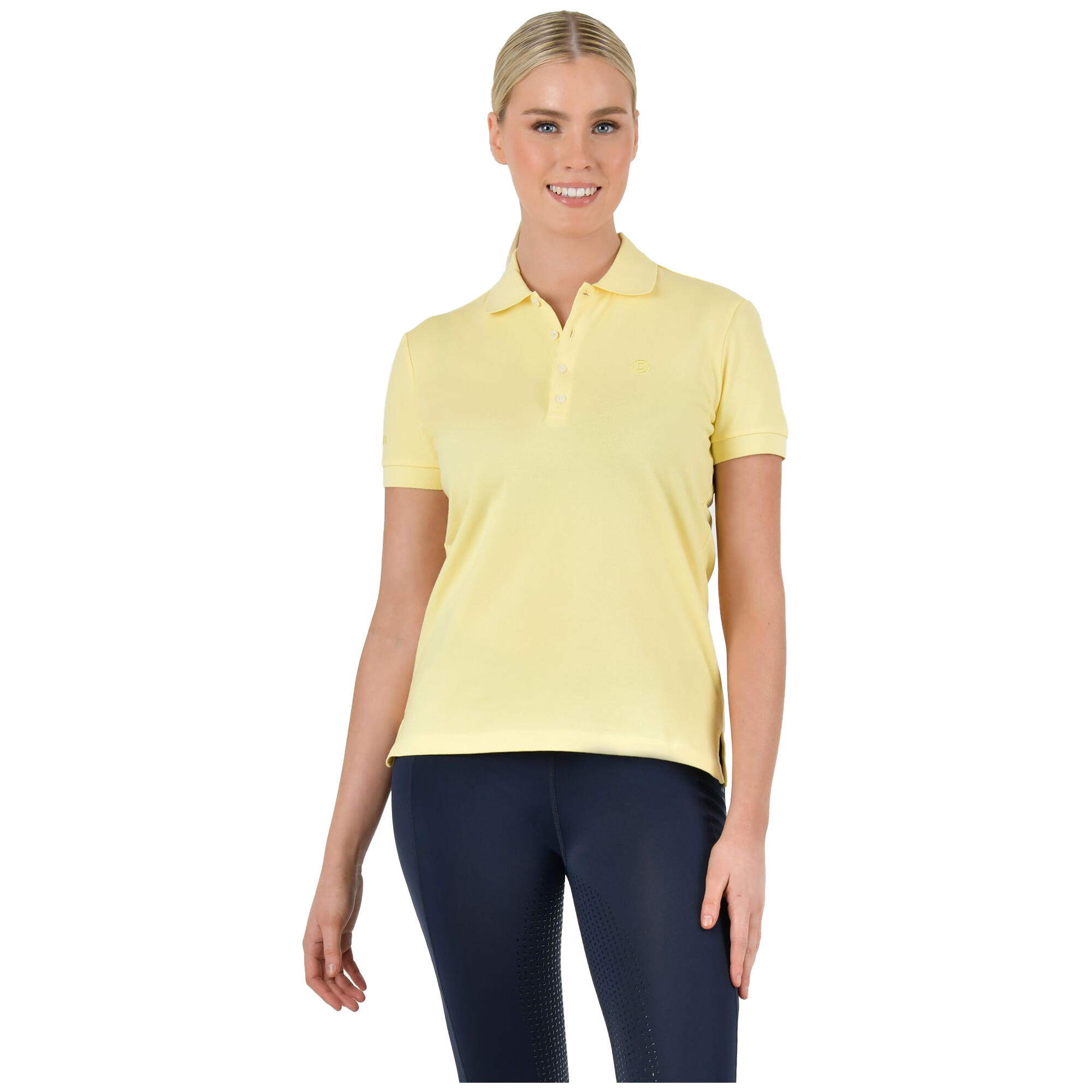 Womens/Ladies Lily Capped Sleeved Polo Shirt (Butter) 3/3