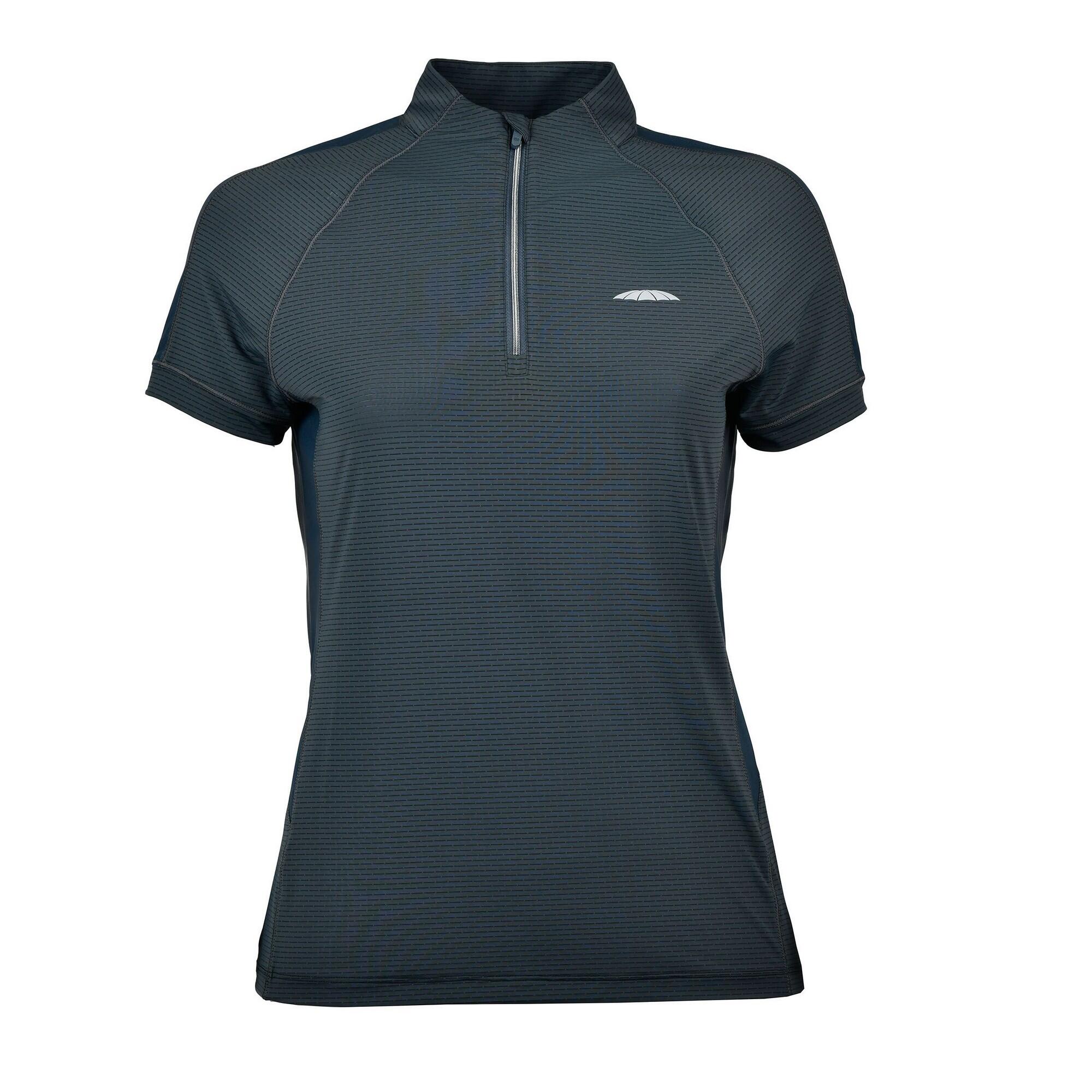 Womens/Ladies Sutton Base Layer Top (Pewter) 1/4