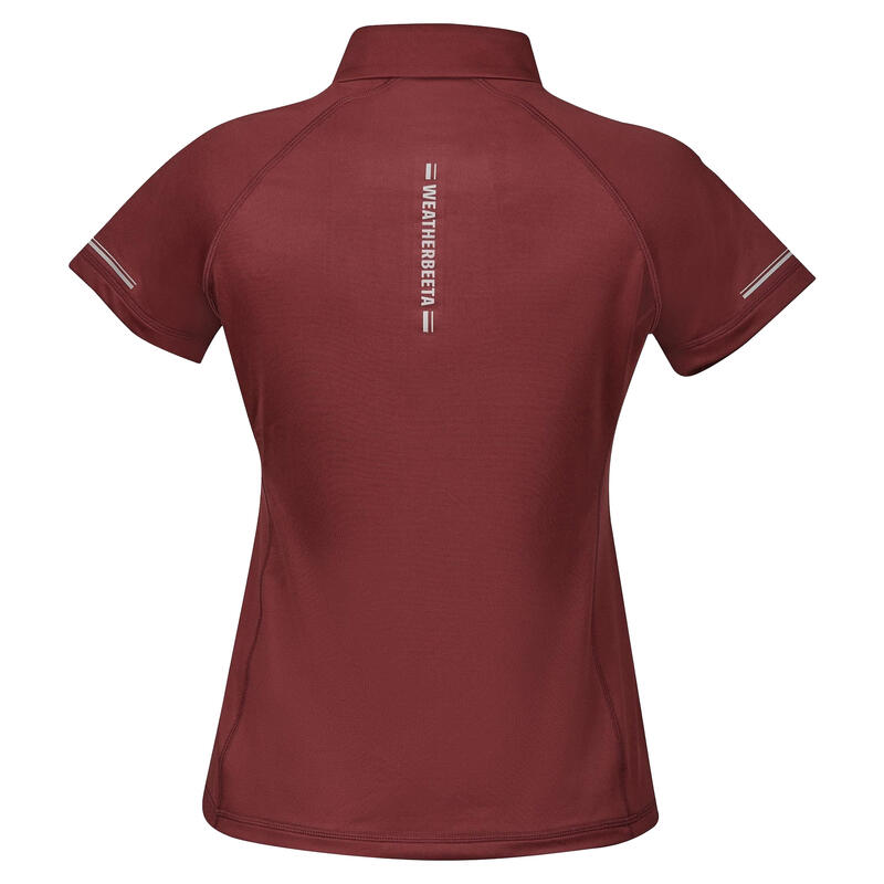 "Victoria Premium" Base Layer Oberteil für kurzärmlig Damen Weinrot