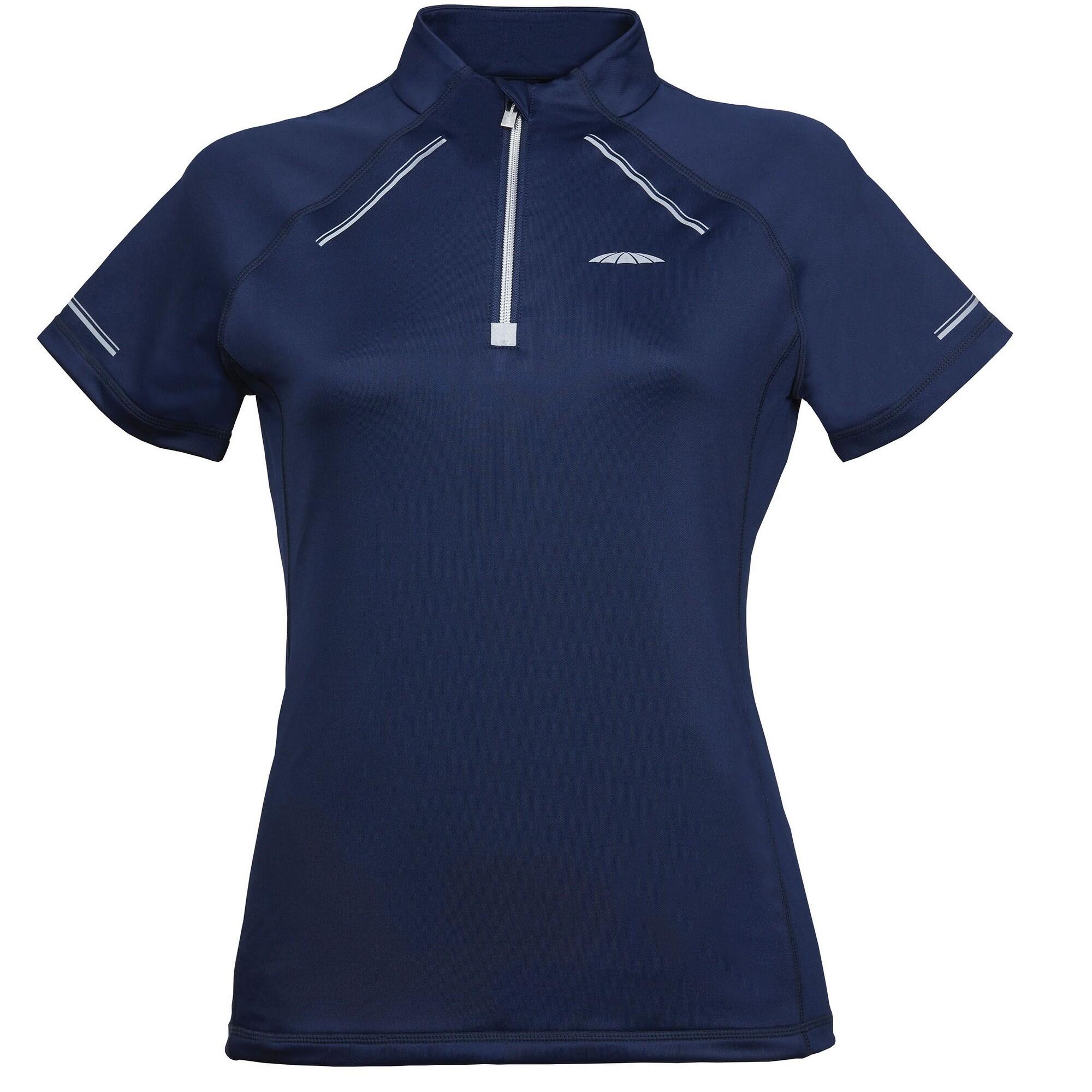 Womens/Ladies Victoria Premium ShortSleeved Base Layer Top (Navy) 1/3
