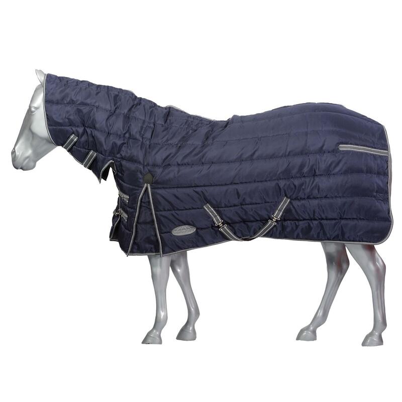 Couverture de box pour chevaux COMFITEC PP (Bleu / Gris / Blanc)