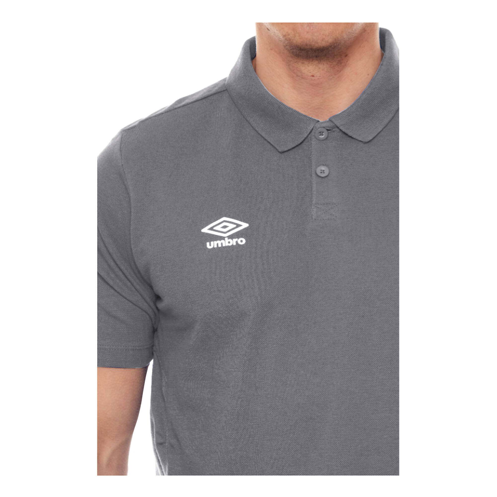 Boys Essential Polo Shirt (Carbon/White) 3/3