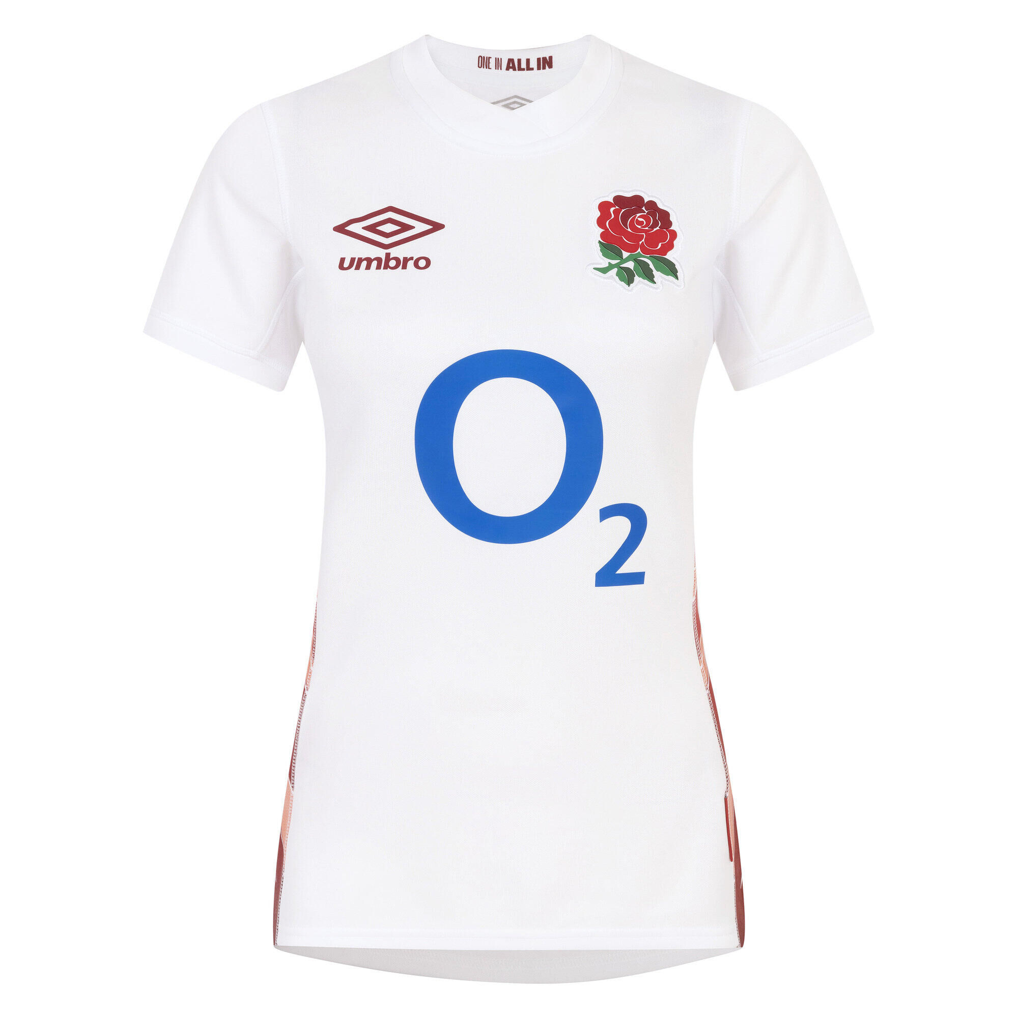 UMBRO Womens/Ladies 23/24 England Red Roses Replica Home Jersey (White/Blue/Red)