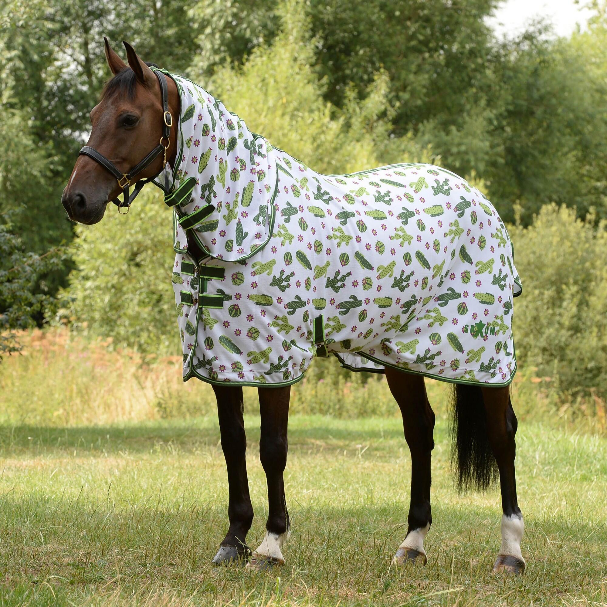 Cactus Mesh Full Neck Horse Fly Rug (Green/White) 2/2