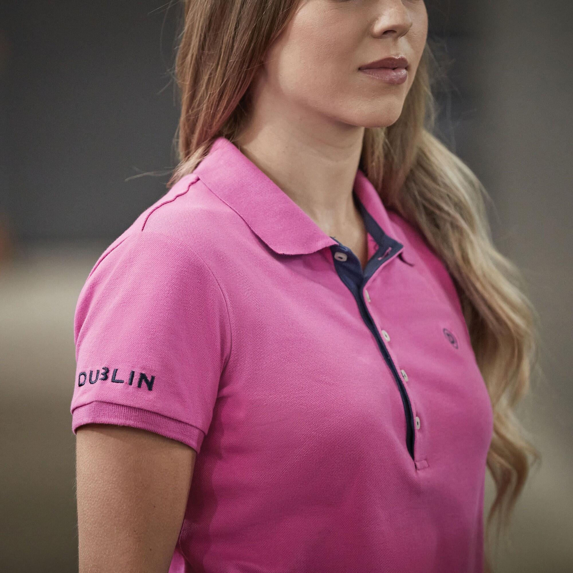 Womens/Ladies Lily Capped Sleeved Polo Shirt (Red Violet) 4/4