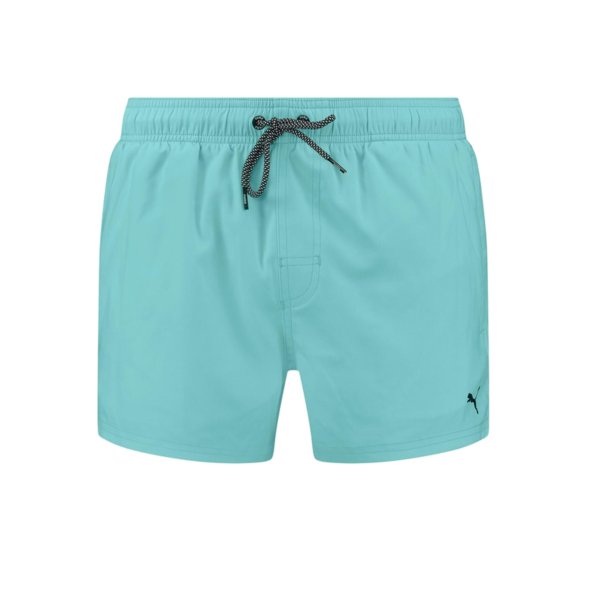 PUMA Mens Contrast Drawstring Swimming Shorts (Electric Mint)