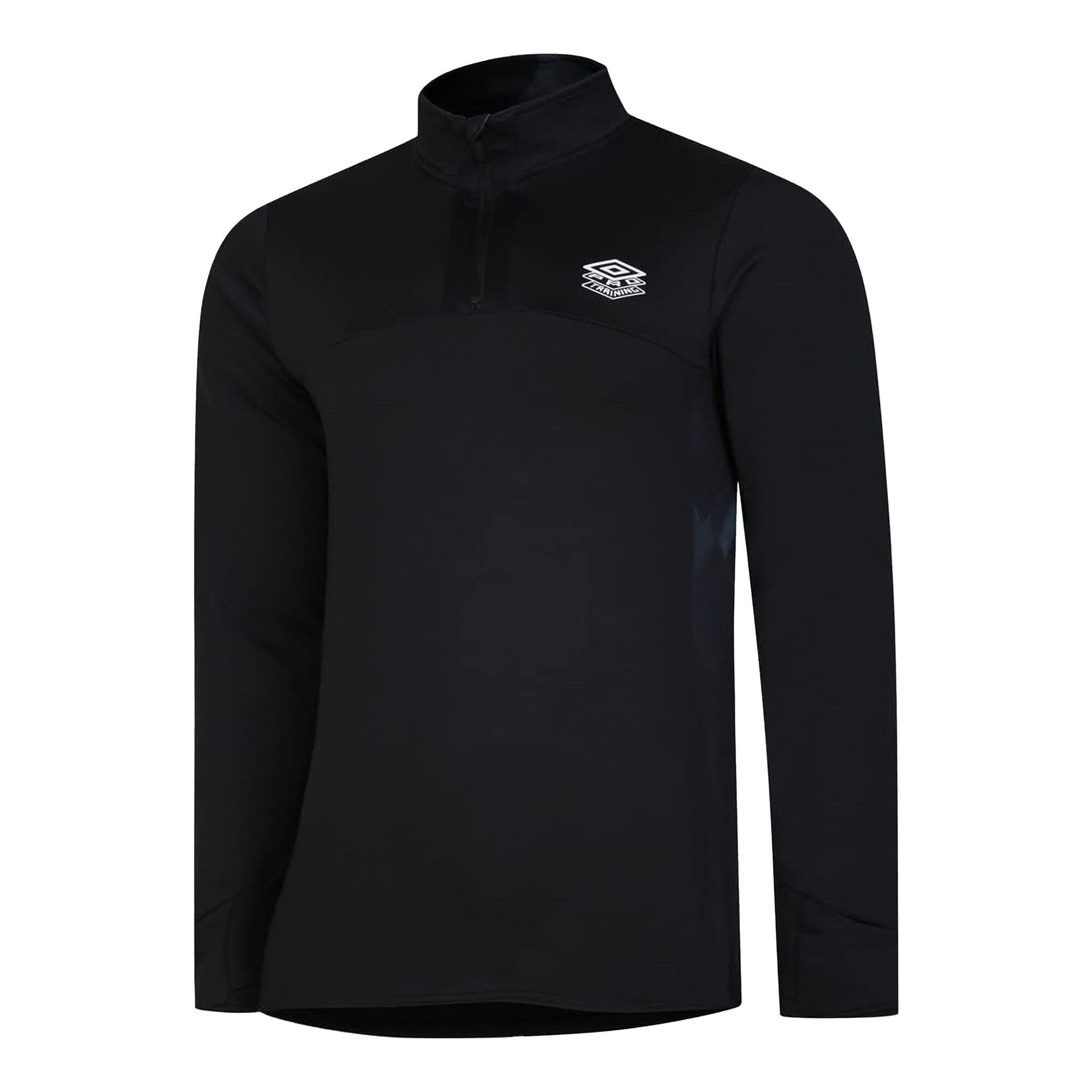 Mens Pro Training Quarter Zip Top (Black/Phantom Grey/Stargazer) 1/3