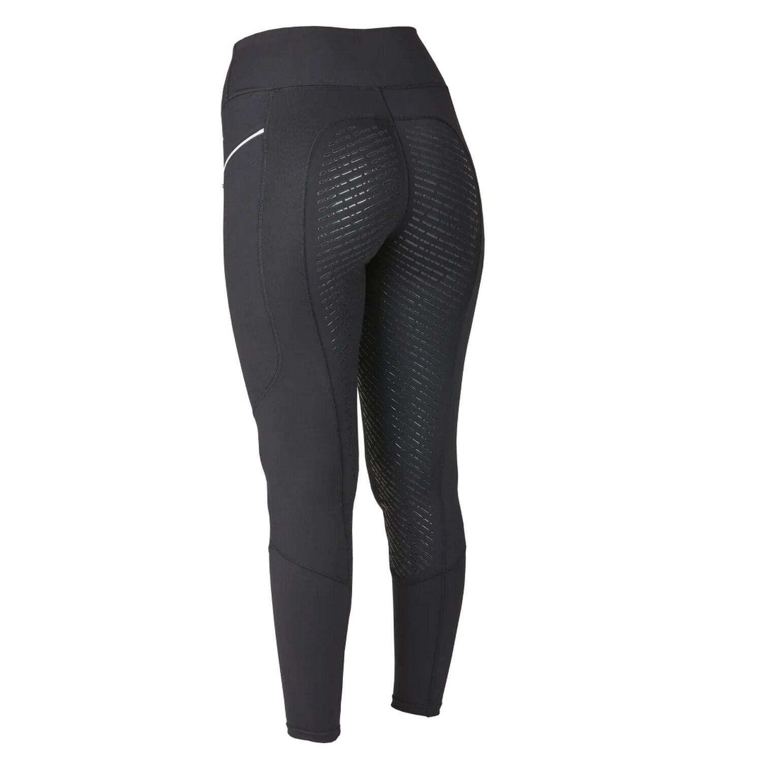 Womens/Ladies Veda Horse Riding Tights (Black) 2/3