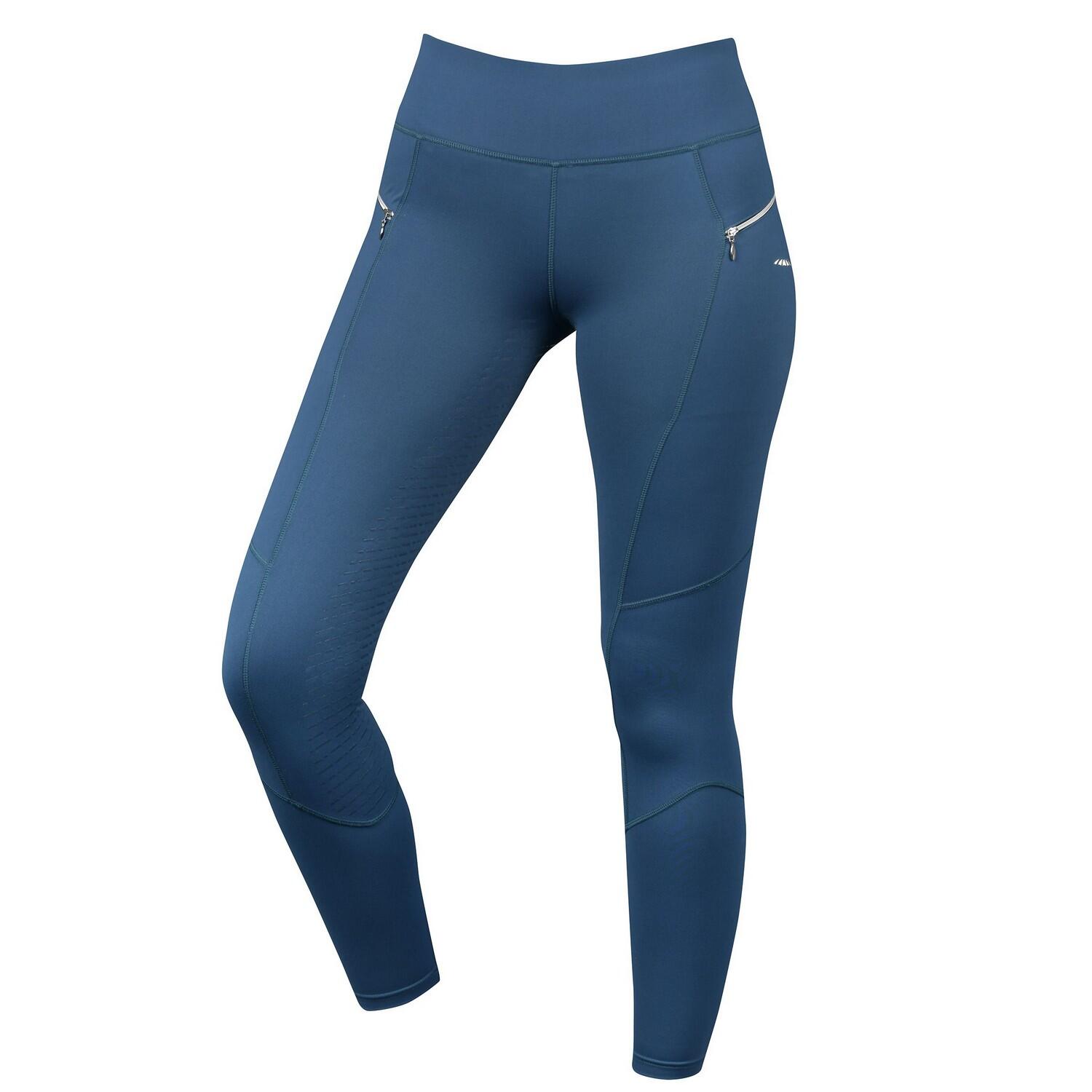 Womens/Ladies Veda Horse Riding Tights (Teal) 1/3
