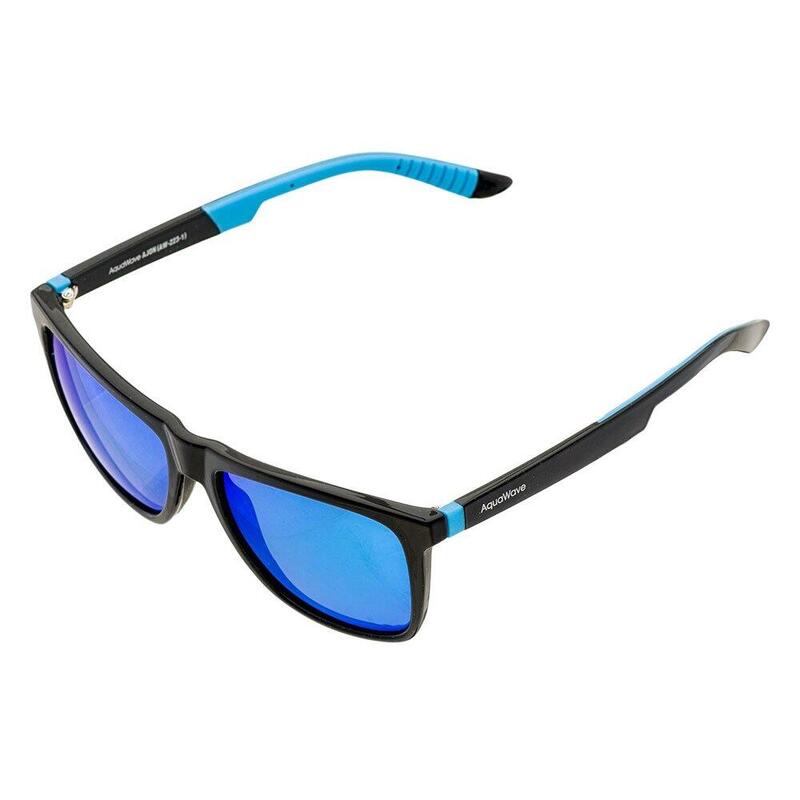 Lunettes de soleil AJON Adulte (Noir brillant / Bleu)