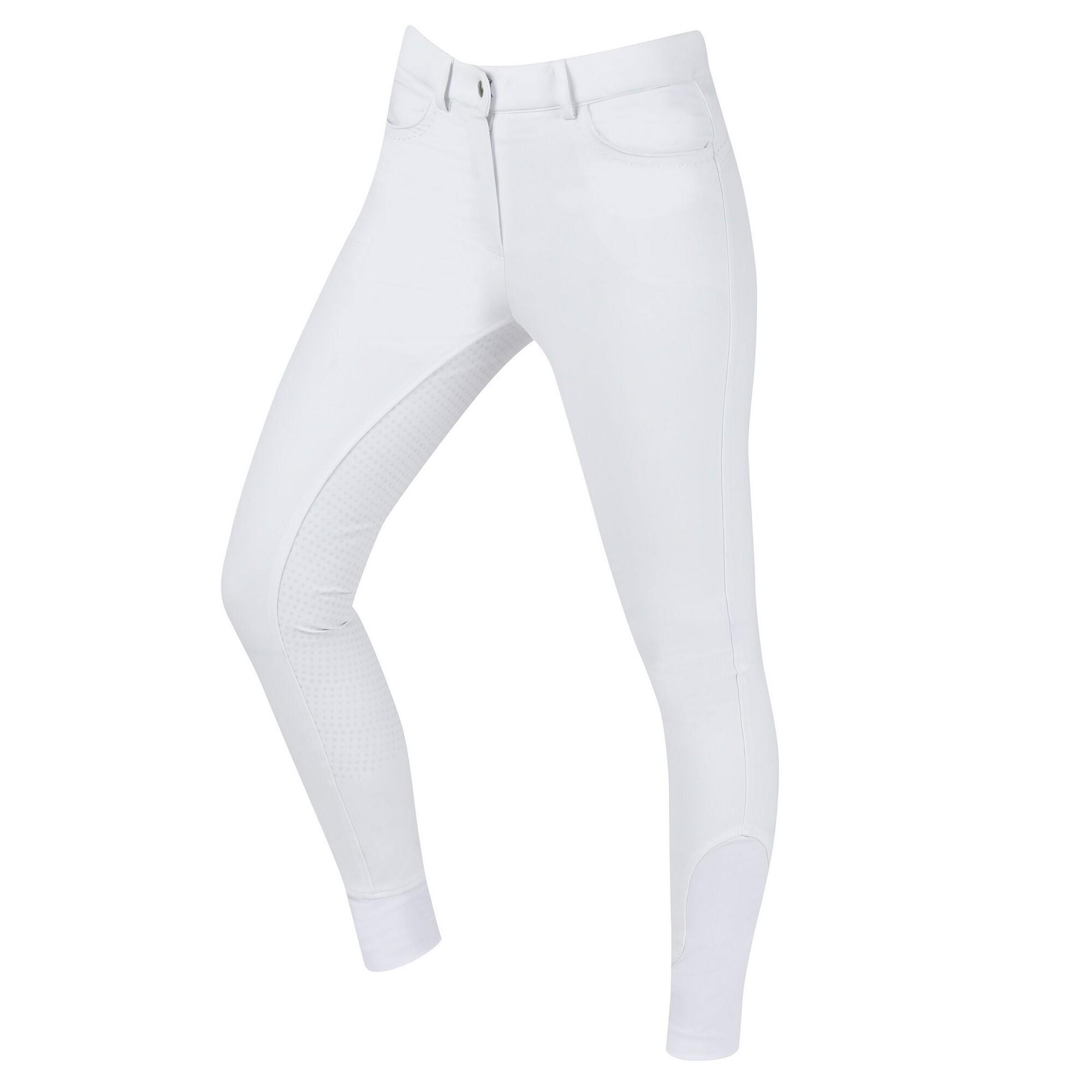 Womens/Ladies Shelby Full Seat Breeches (White) 1/4