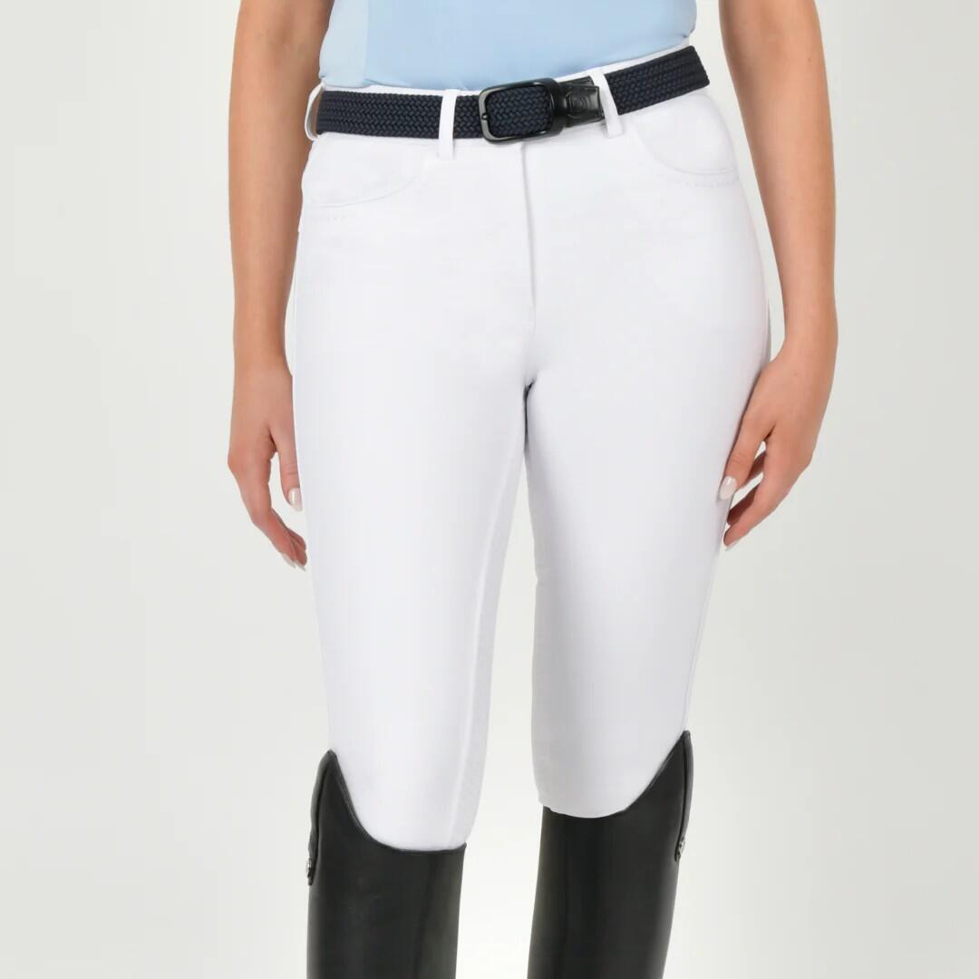 Womens/Ladies Shelby Full Seat Breeches (White) 3/4