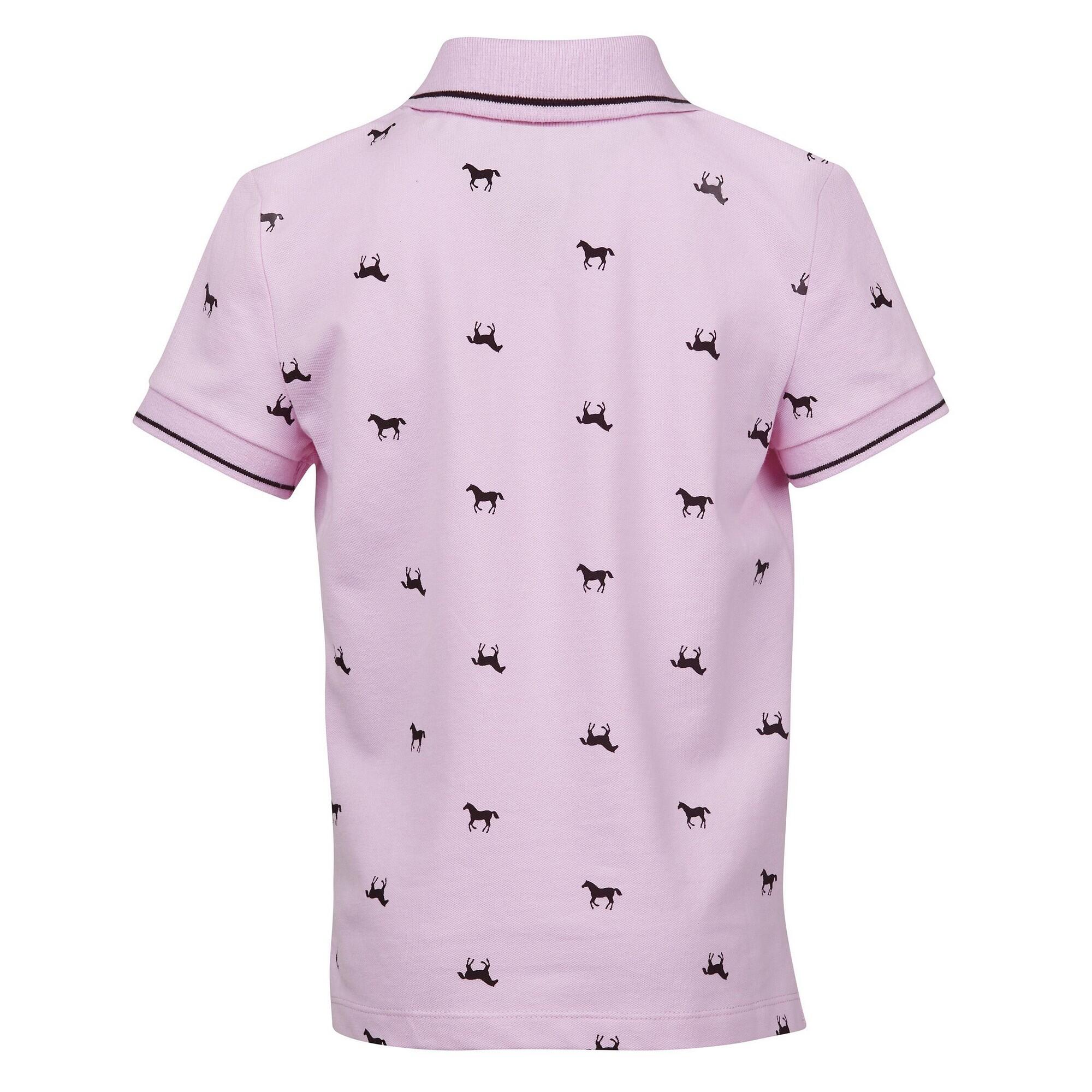 Childrens/Kids Elyse ShortSleeved Polo Shirt (Orchid Pink) 2/4