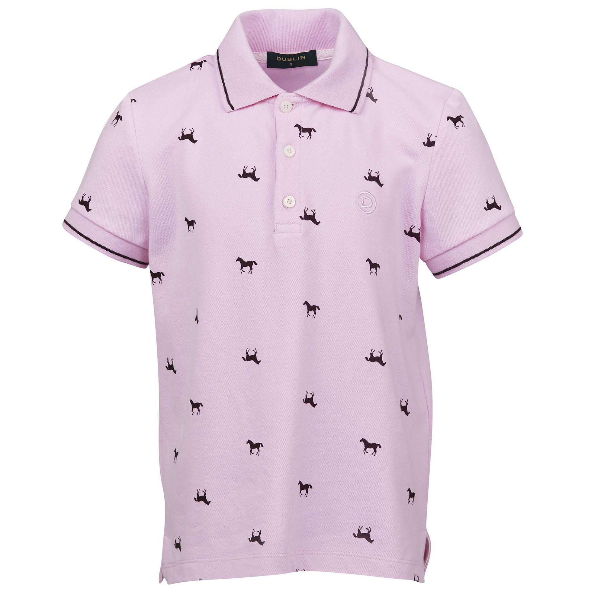 Childrens/Kids Elyse ShortSleeved Polo Shirt (Orchid Pink) 1/4