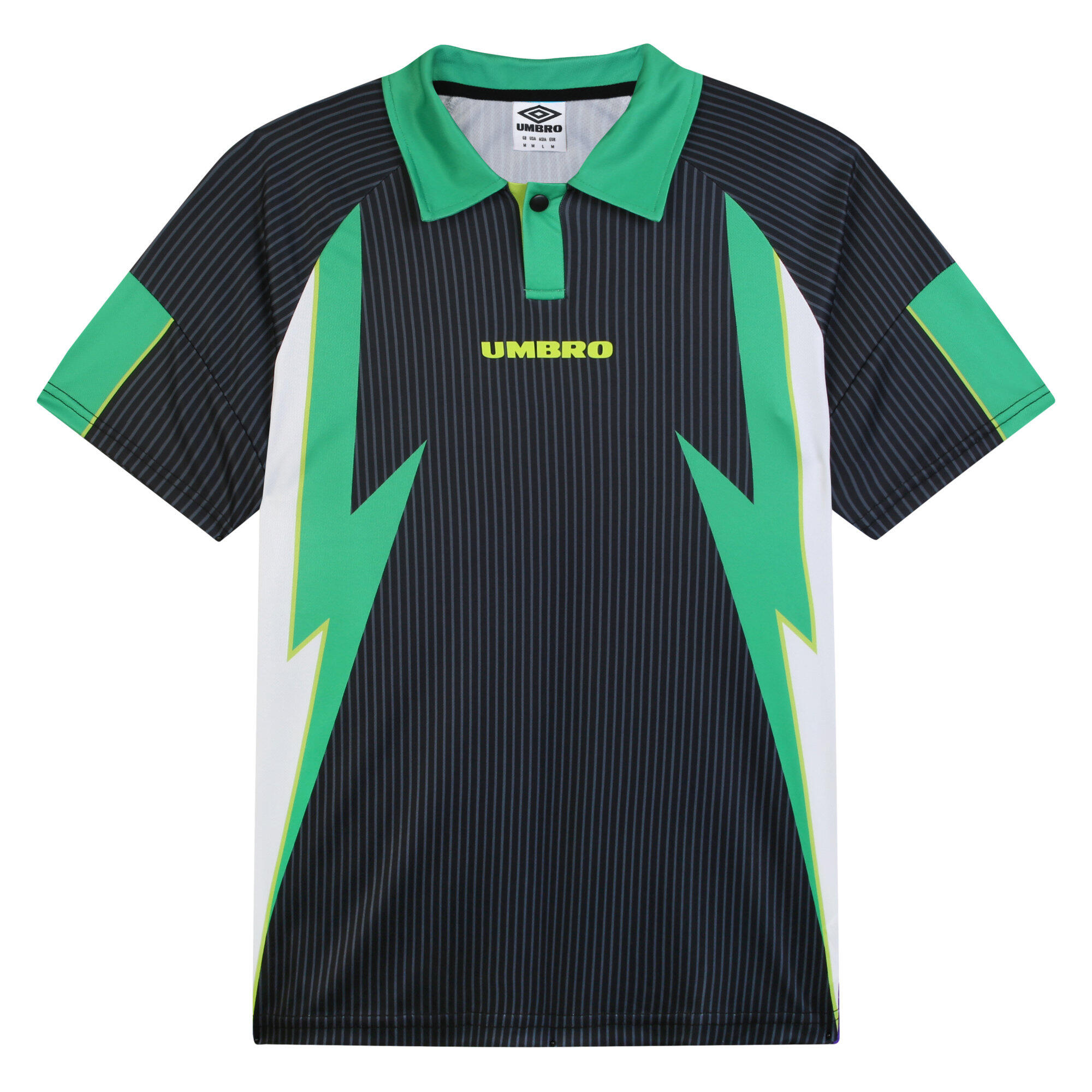 UMBRO Mens Bolt Football Jersey (Black/Kelly Green)