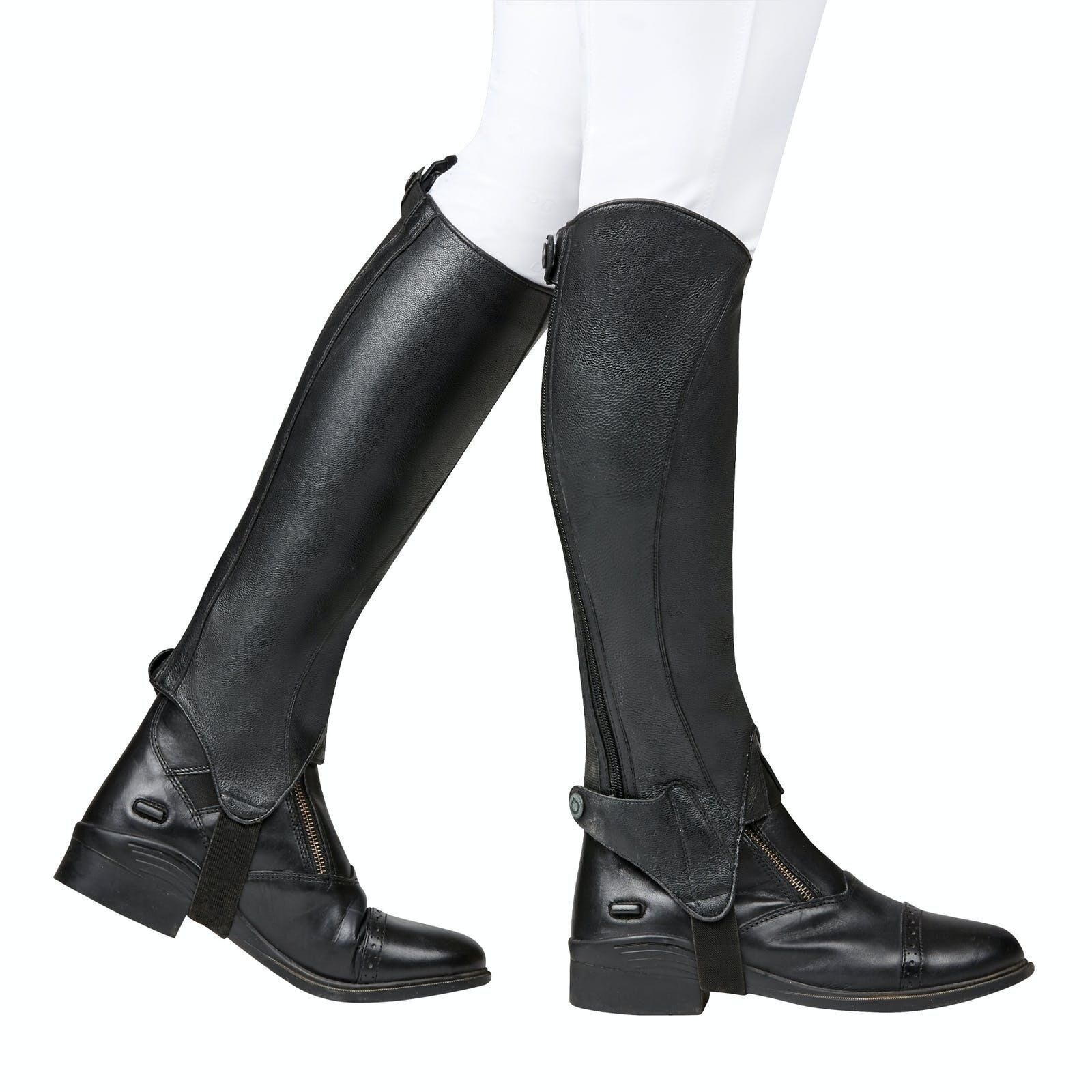 DUBLIN Unisex Adult Opulent Leather Half Chaps (Black)