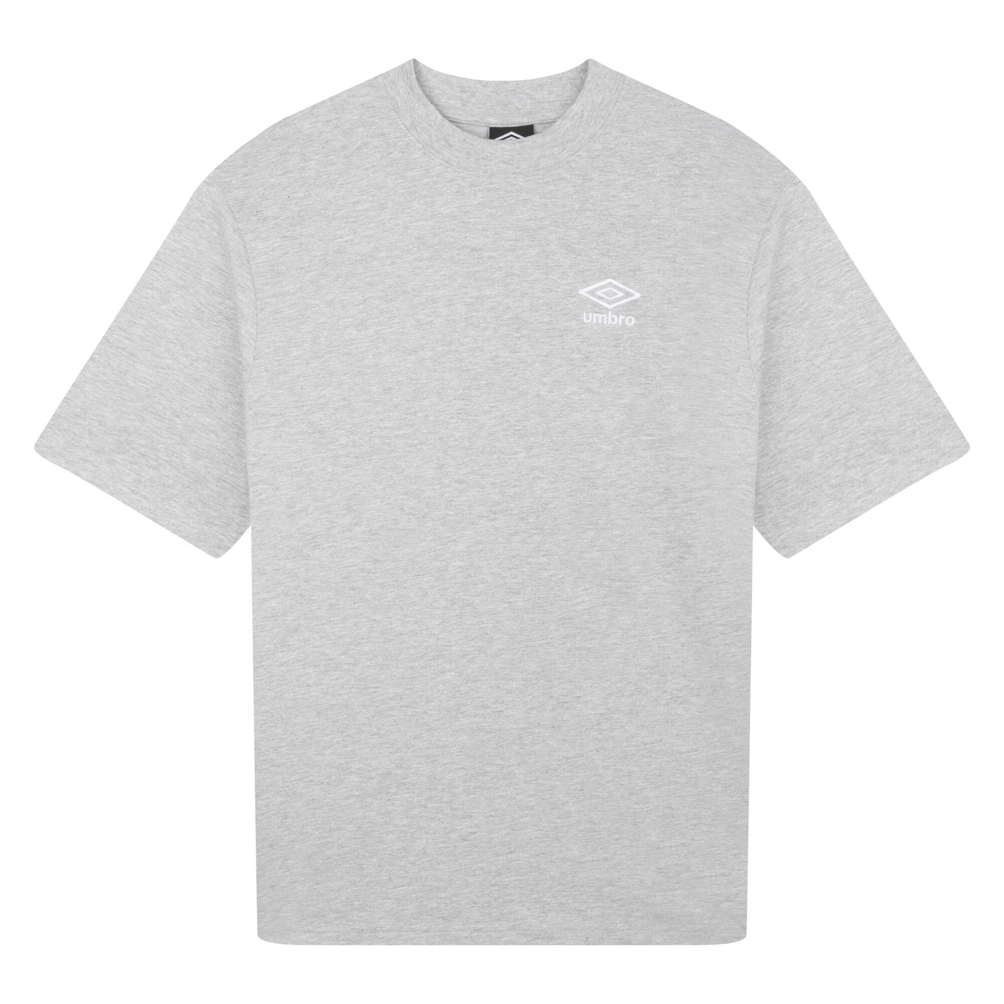 UMBRO Womens/Ladies Core Oversized TShirt (Grey Marl/White)