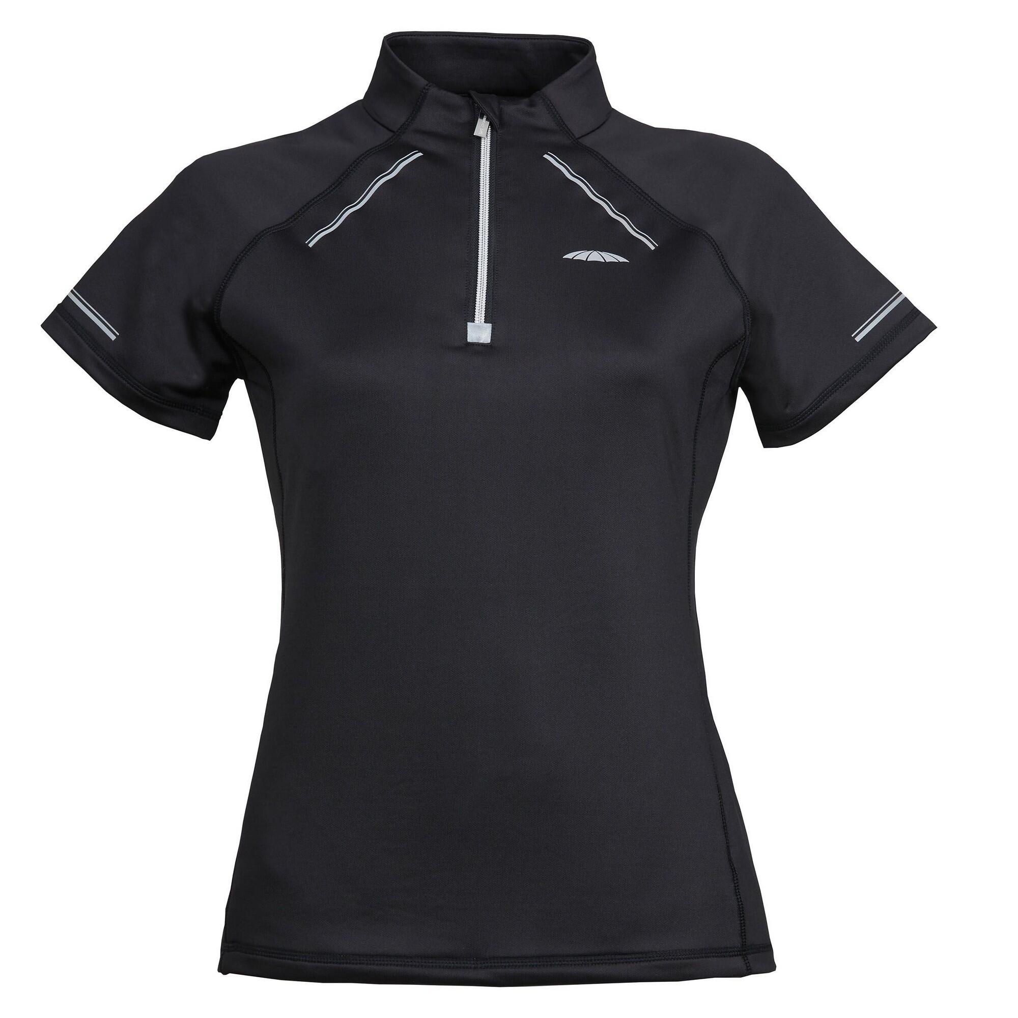 Womens/Ladies Victoria Premium ShortSleeved Base Layer Top (Black) 1/3