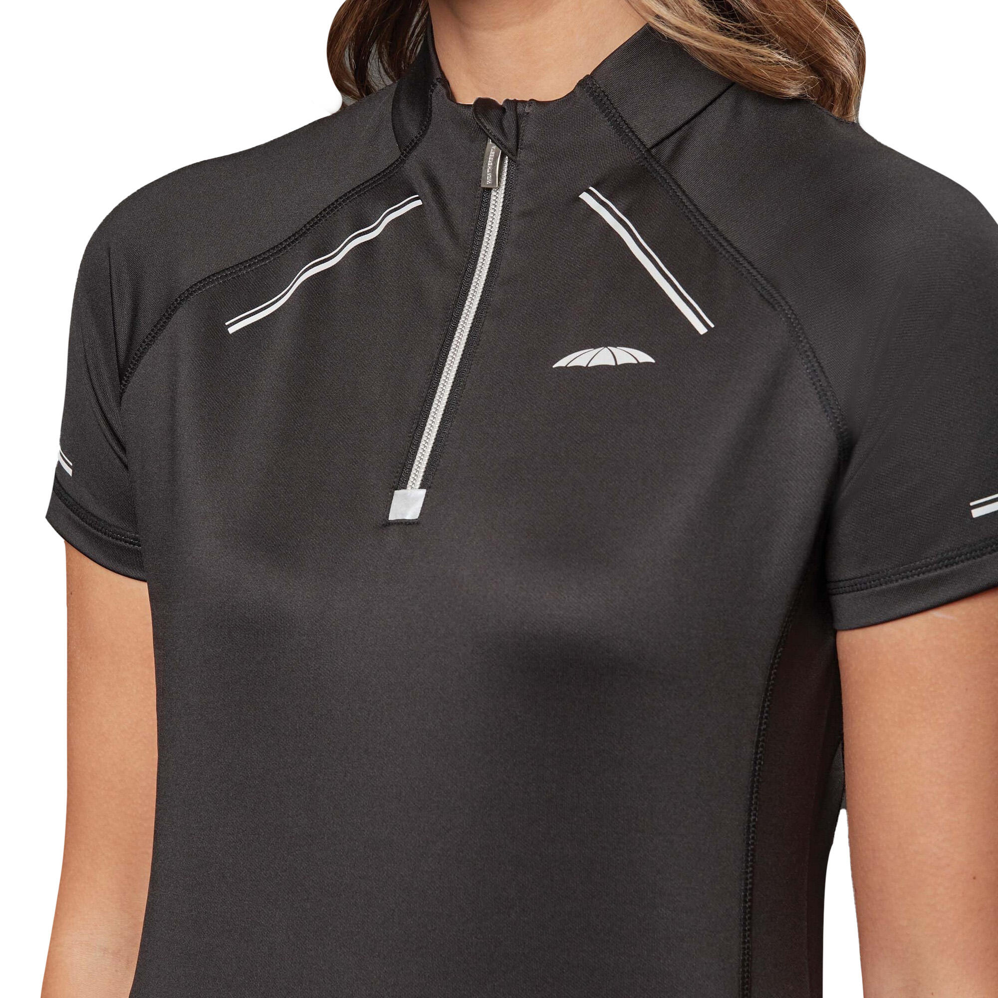 Womens/Ladies Victoria Premium ShortSleeved Base Layer Top (Black) 3/3