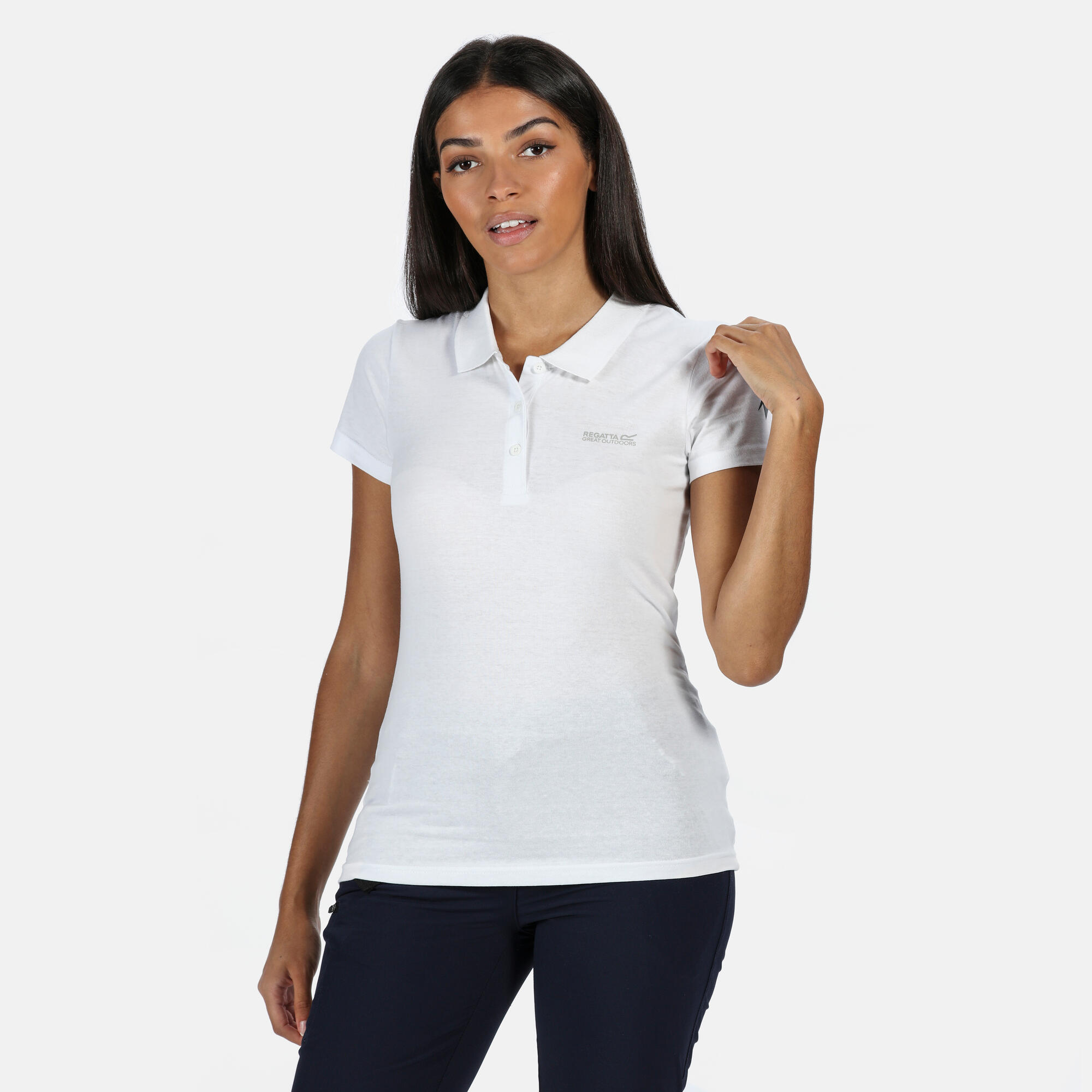 Womens/Ladies Sinton Polo Shirt (White) 4/5