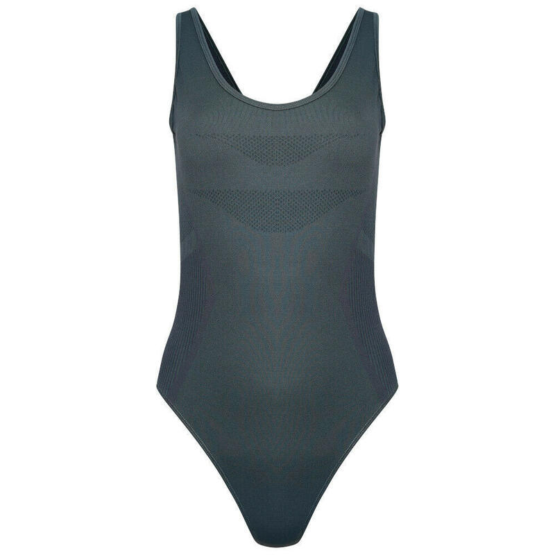 Dames Don´t Sweat It Gerecycleerd eendelig zwempak (Orion Grijs)
