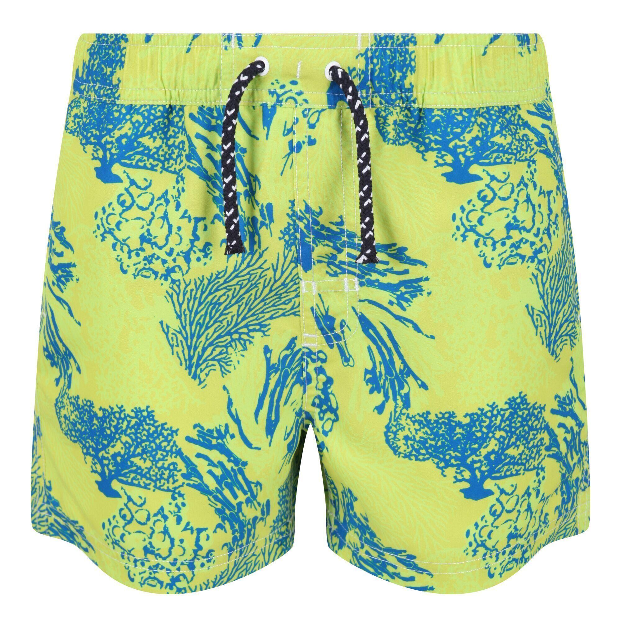Boys Skander II Coral Swim Shorts (Bright Kiwi) 1/5
