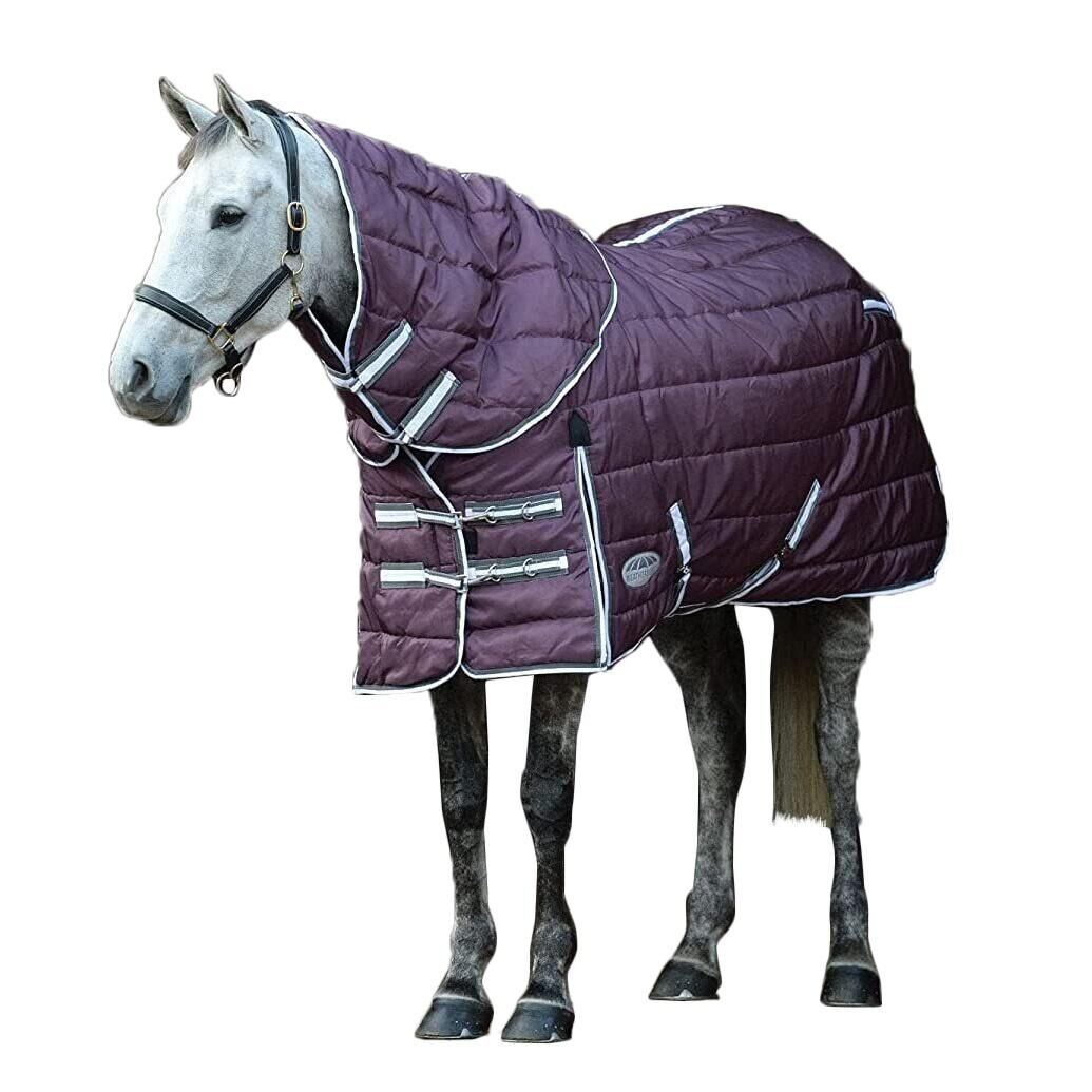 WEATHERBEETA Comfitec Plus Dynamic II Horse Stable Rug (Maroon/Grey/White)