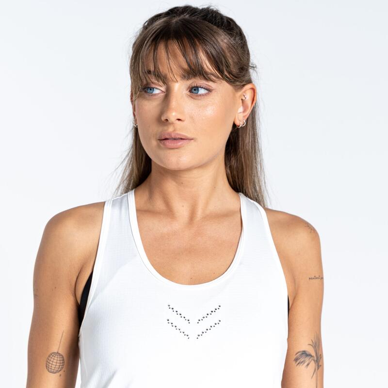 Camiseta sin Mangas Crystallize Activo para Mujer Blanco