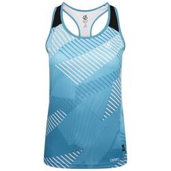 Dames AEP Prompt Empowered Print Lichtgewicht Vest Sport (Capri Blauw)