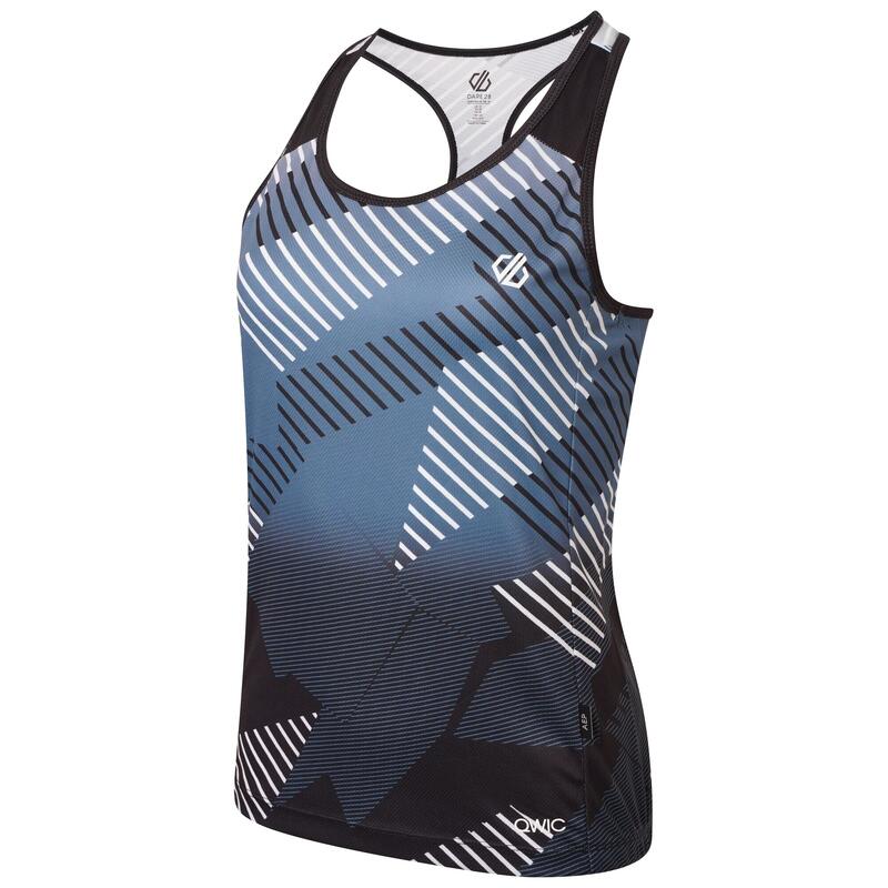 Dames AEP Prompt Empowered Print Lichtgewicht Vest Sport (Zwart)