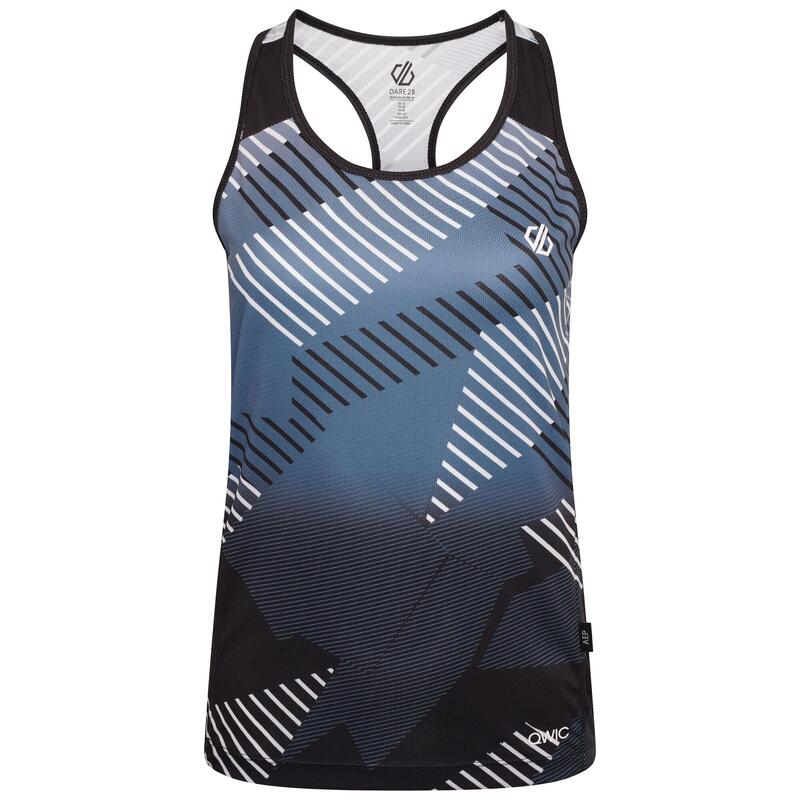 Dames AEP Prompt Empowered Print Lichtgewicht Vest Sport (Zwart)