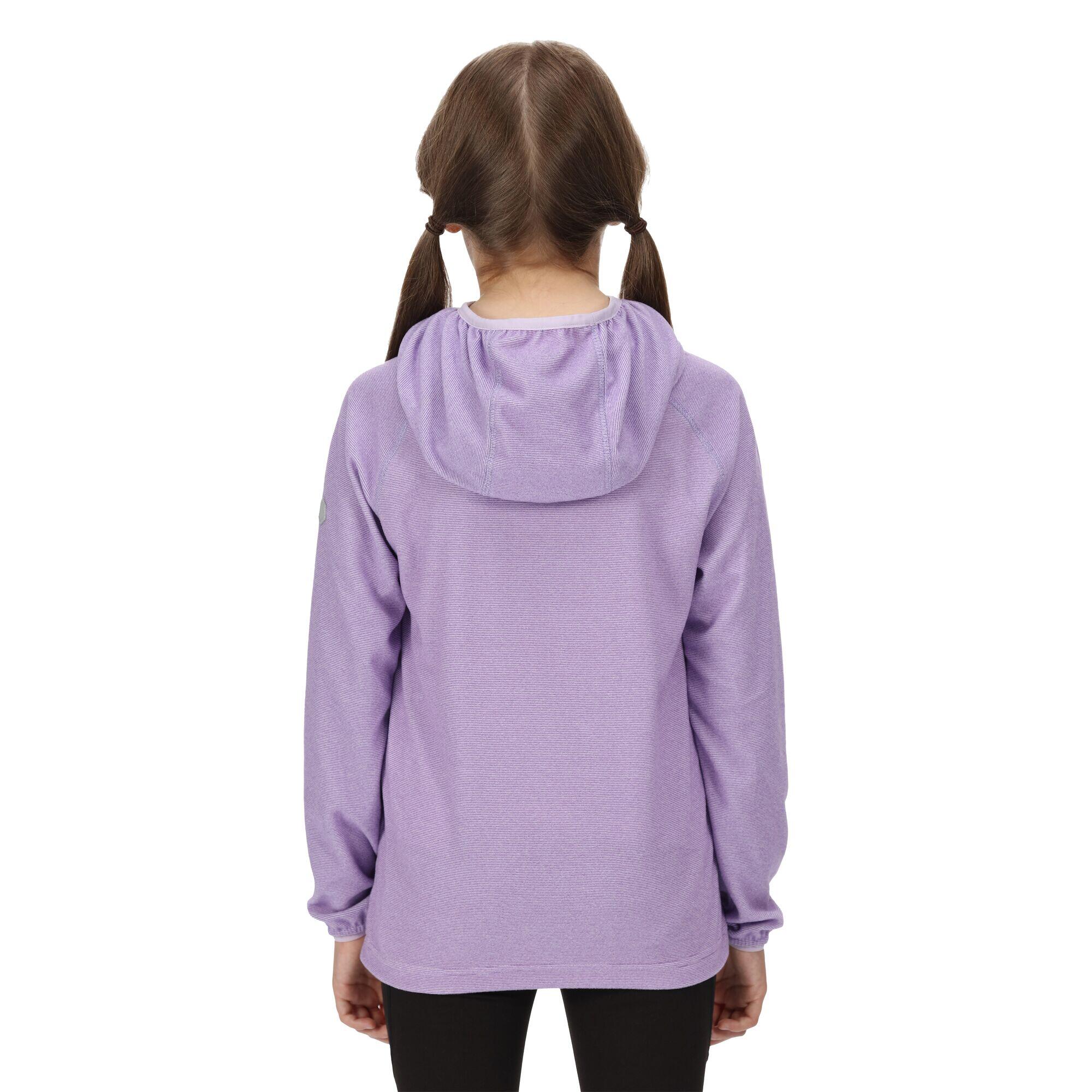 Childrens/Kids Loco MicroStripe Hoodie (Light Amethyst/White) 4/5