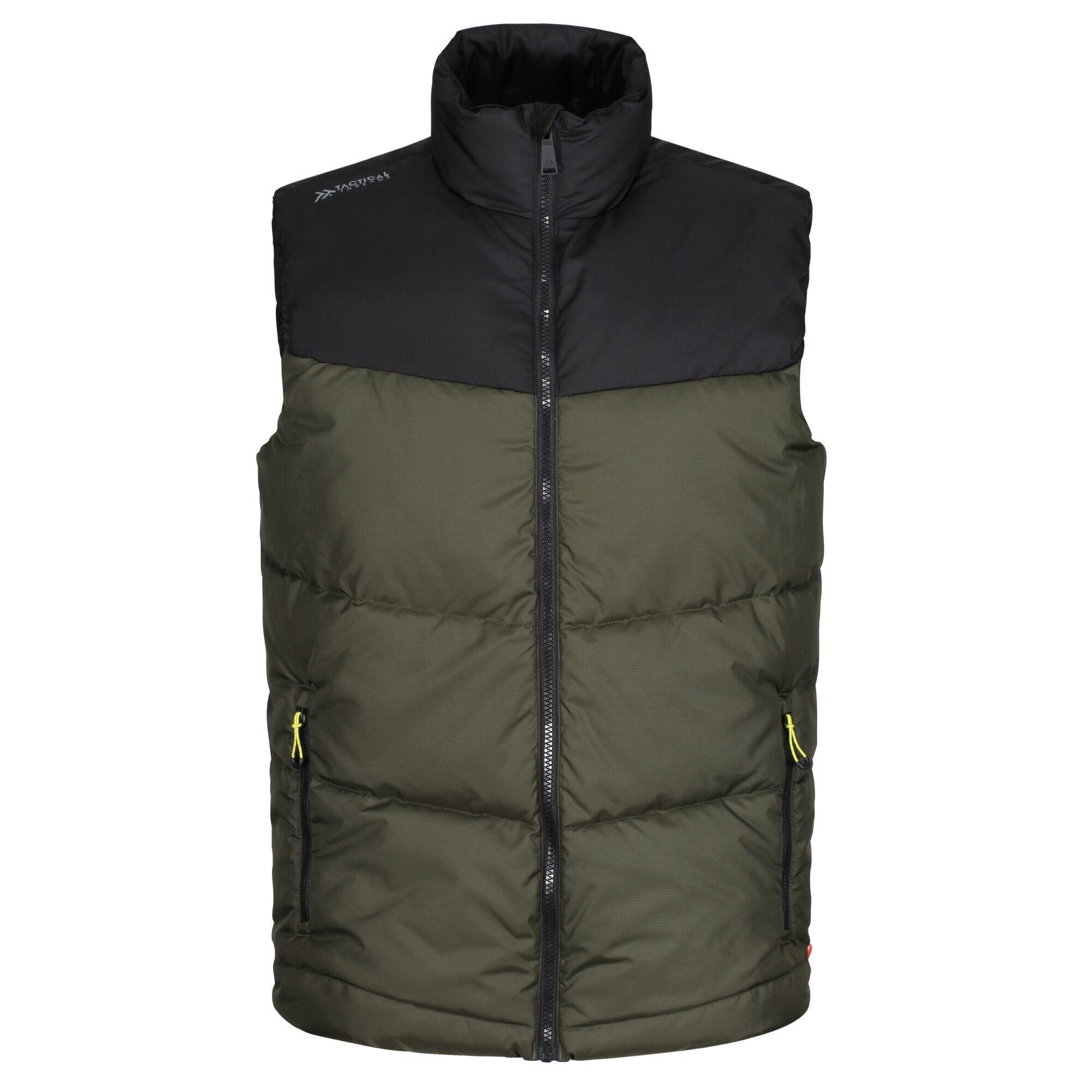 Mens Regime Insulated Body Warmer (Dark Khaki/Black) 1/5