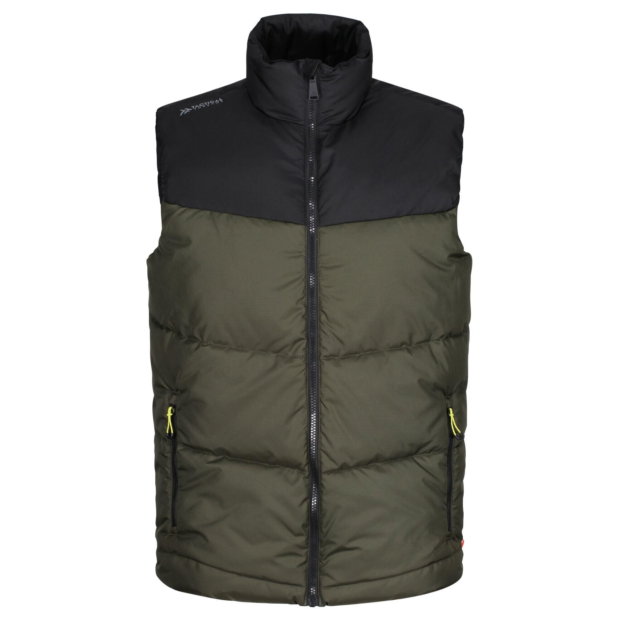 REGATTA Mens Regime Insulated Body Warmer (Dark Khaki/Black)