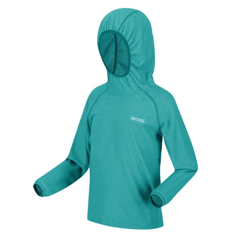 Sweat à capuche LOCO Enfant (Turquoise vif / Blanc)