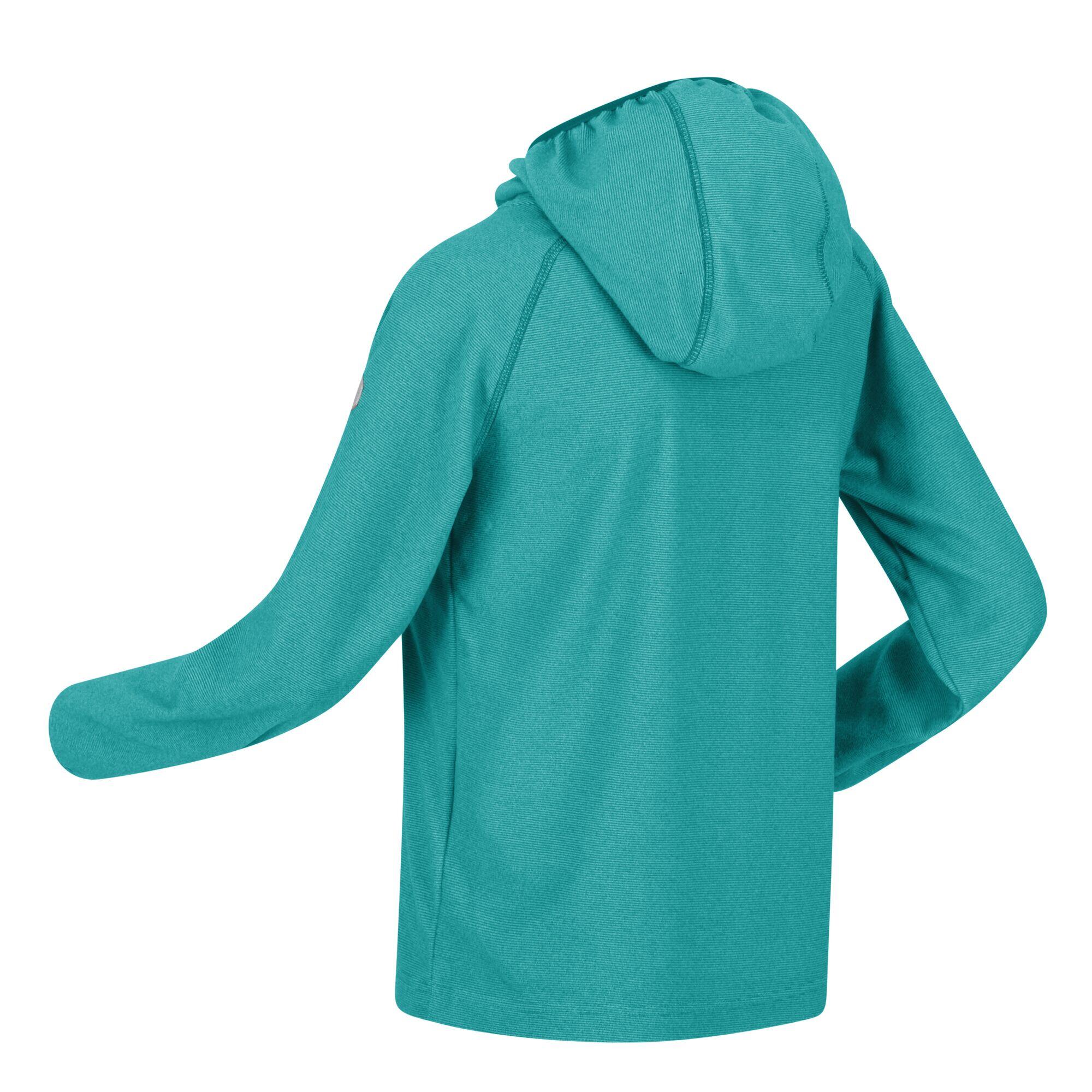 Childrens/Kids Loco MicroStripe Hoodie (Turquoise/White) 3/5