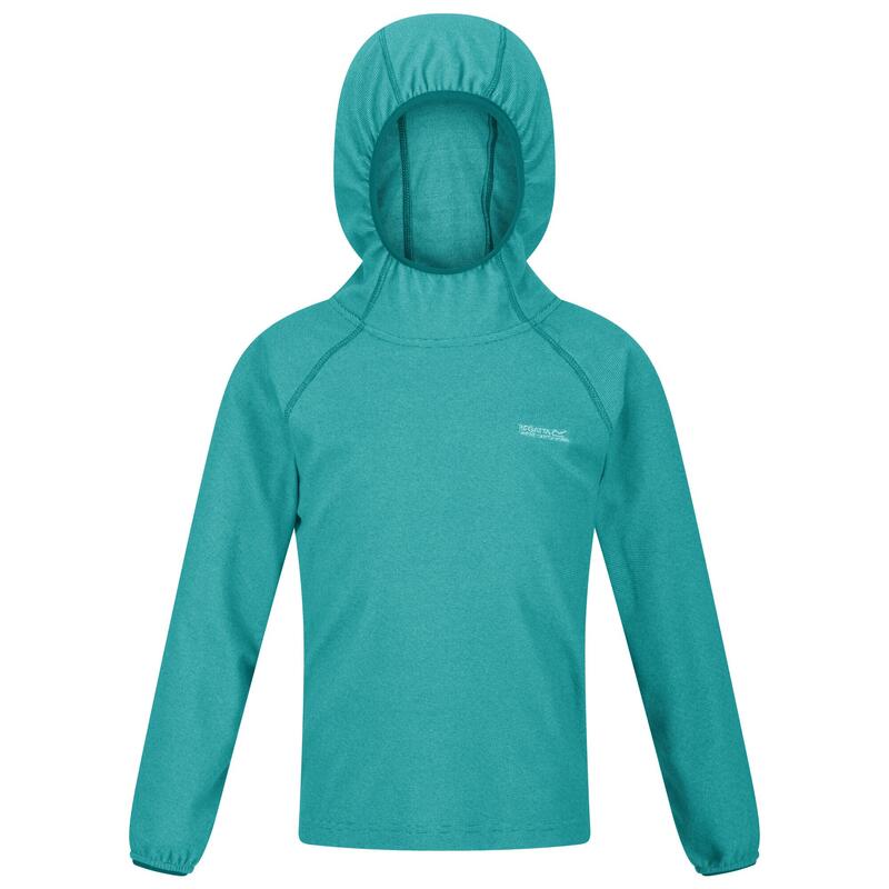 Sweat à capuche LOCO Enfant (Turquoise vif / Blanc)