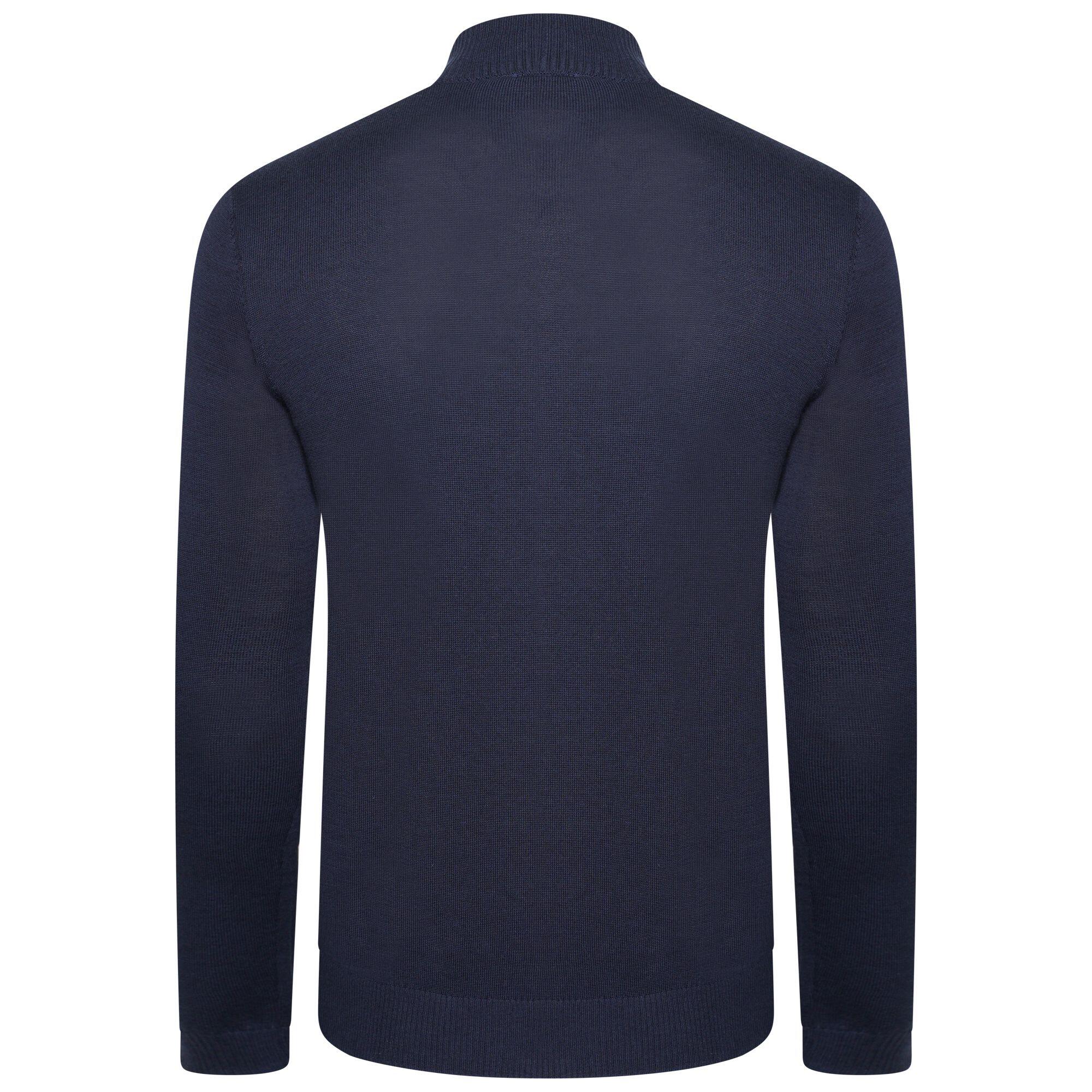 Mens Unite Us Knitted Half Zip Sweatshirt (Nightfall Navy/Ebony) 2/5