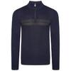 Heren Unite Us Gebreide Half Rits Sweatshirt (Nightfall marine/ebbenhout)