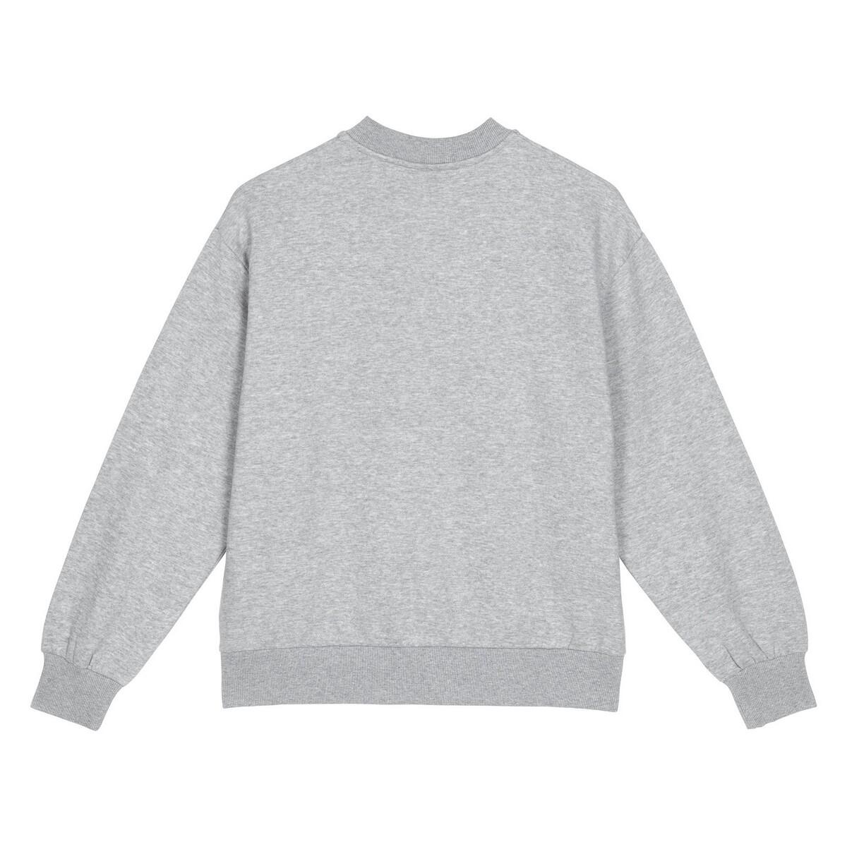 Womens/Ladies Core Half Zip Sweatshirt (Grey Marl/White) 2/4