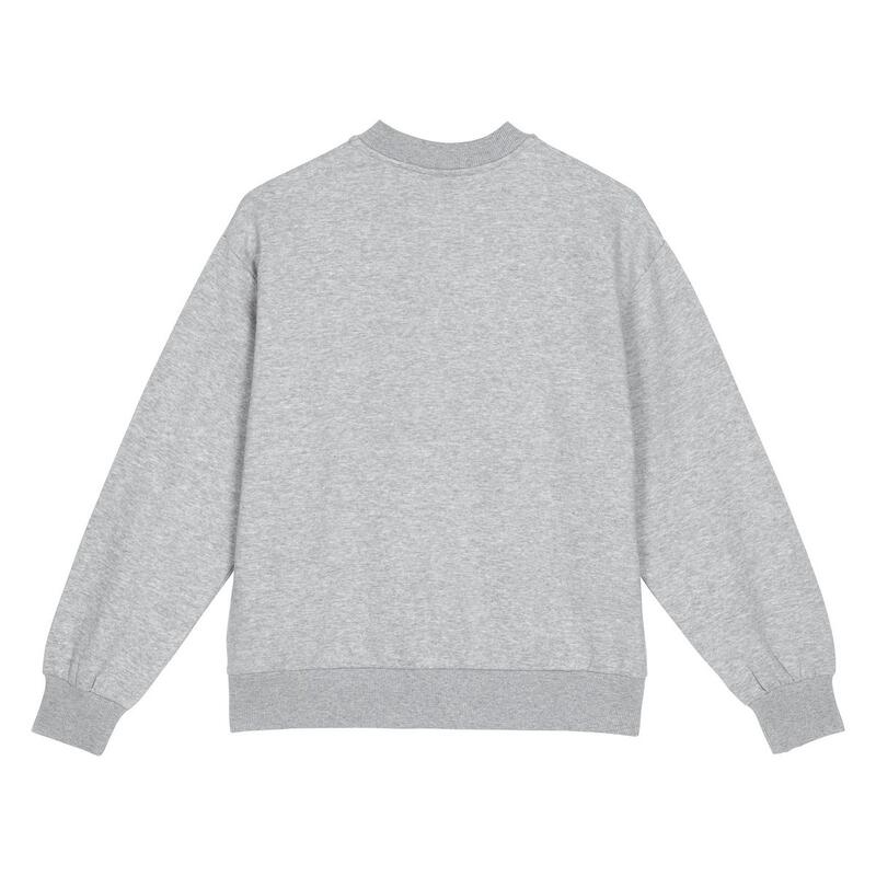 "Core" Sweatshirt mit halbem Reißverschluss für Damen Grau meliert/Weiß