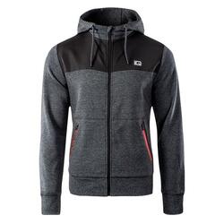 Heren Sarin Training Full Zip Hoodie (Zwart gemêleerd/Zwart/pittig oranje)