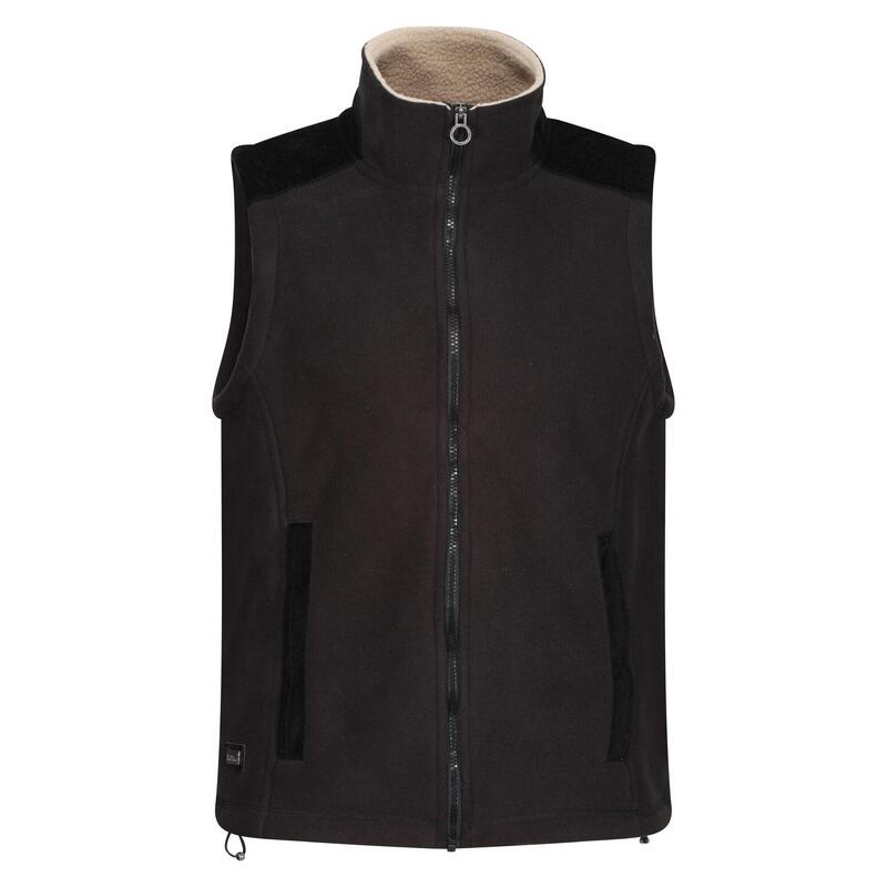 Heren Faversham Fleece Body Warmer (Zwart)