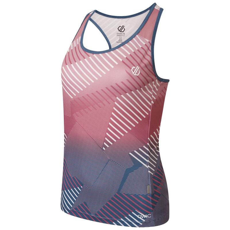 Dames AEP Prompt Empowered Print Lichtgewicht Vest Sport (Poederroze)