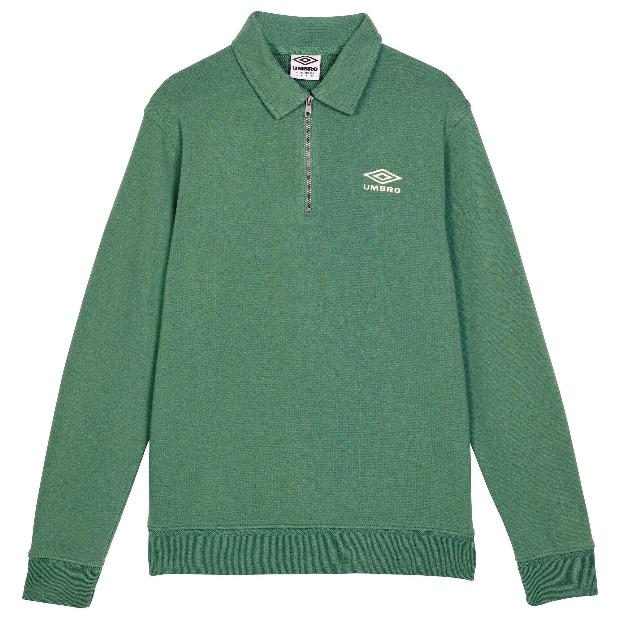 UMBRO Mens Polo Sweatshirt (Fir/Ecru)