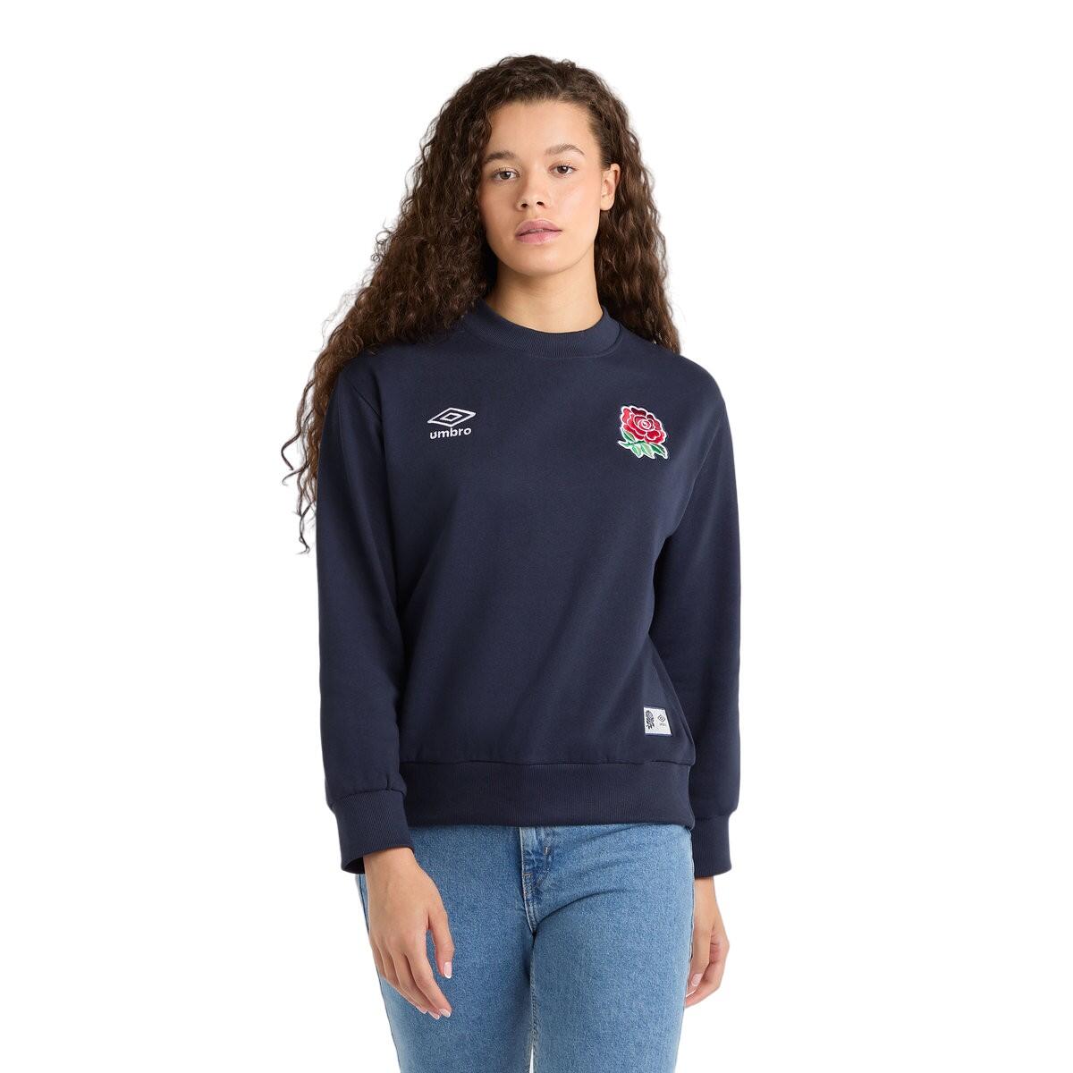 Womens/Ladies Dynasty England Rugby Sweatshirt (Navy Blazer) 1/4