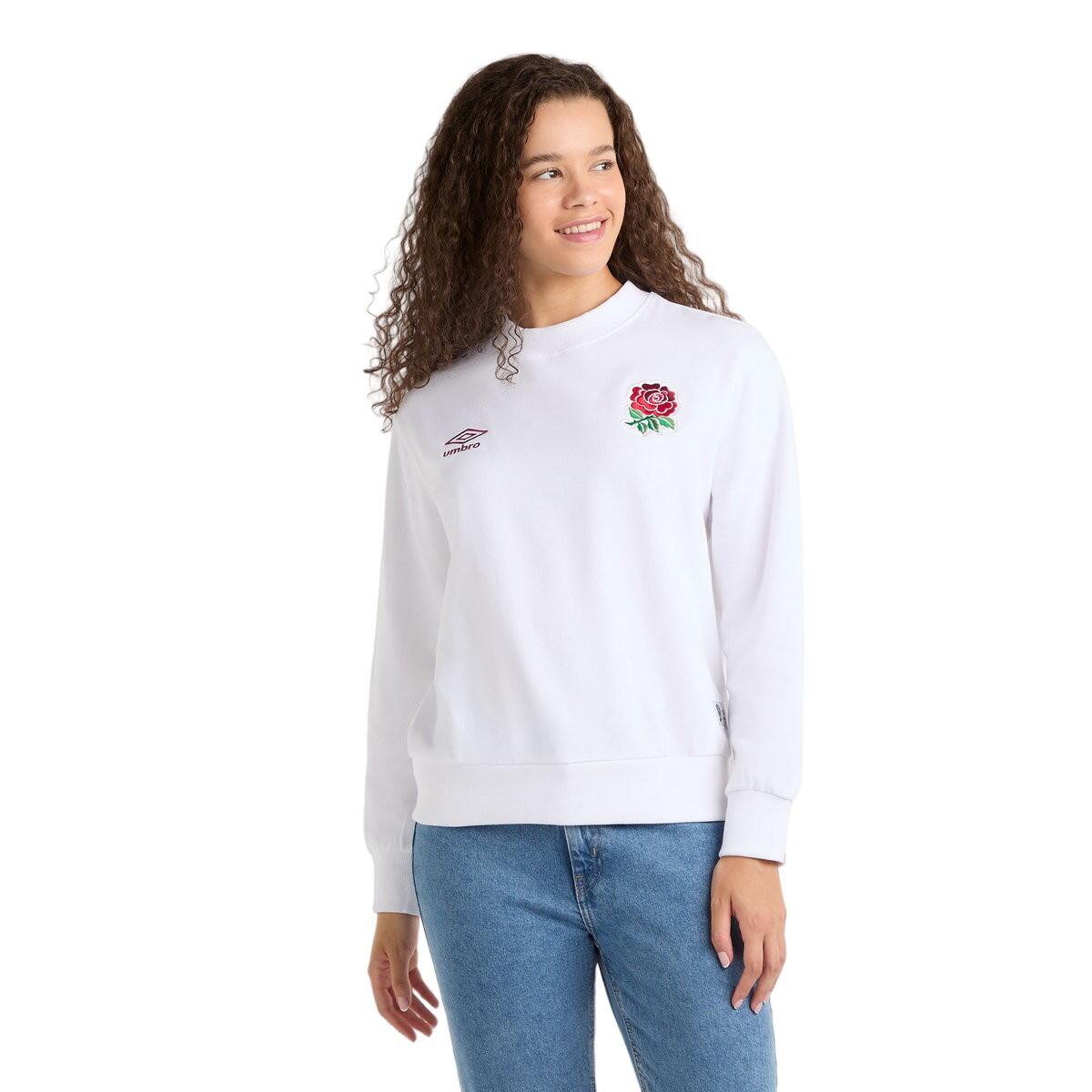 UMBRO Womens/Ladies Dynasty England Rugby Sweatshirt (White)