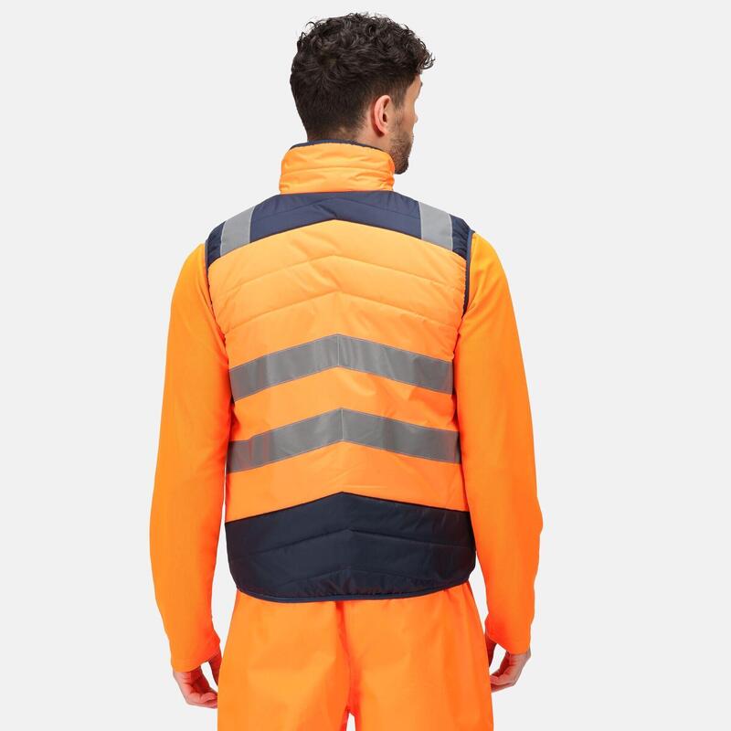 Uomo Hi Viz Vis Gilet Ad alta visibilità Gilet Sicurezza Workwear Jacket