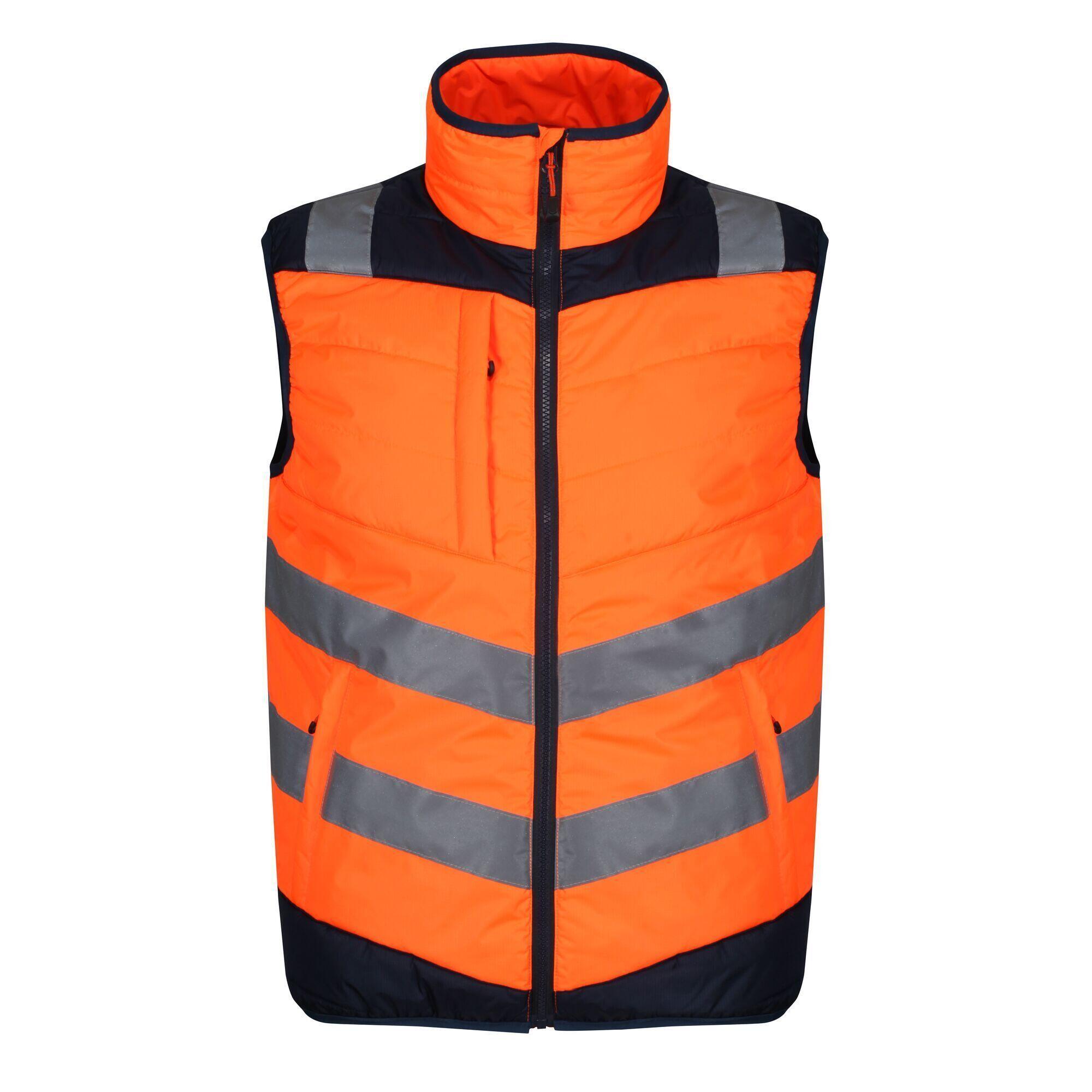 Men's sleeveless jacket (Orange / Navy)