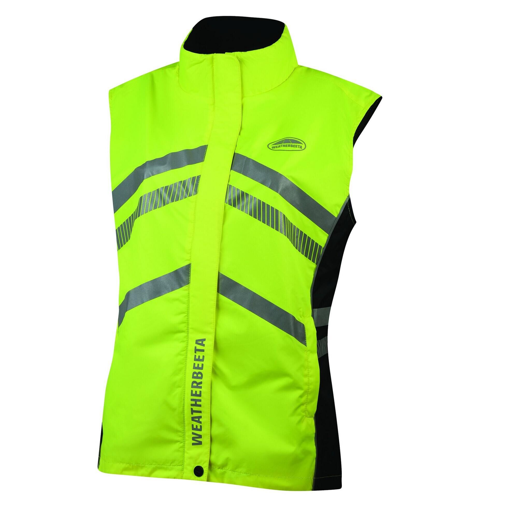 WEATHERBEETA Childrens/Kids Reflective Waterproof Gilet (Hi Vis Yellow)